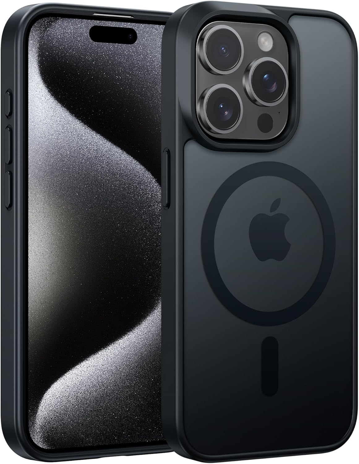 FNTCASE for iPhone 15-Pro Case: Strong Magnetic Slim Translucent Matte Case | Mi...
