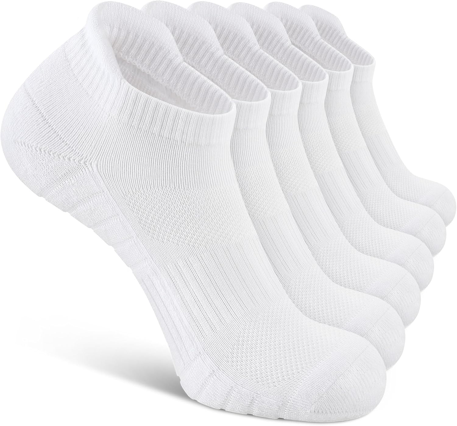 6 Pack Men's Ankle Socks Athletic Socks with Cushion Low Cut Socks Sports Socks...