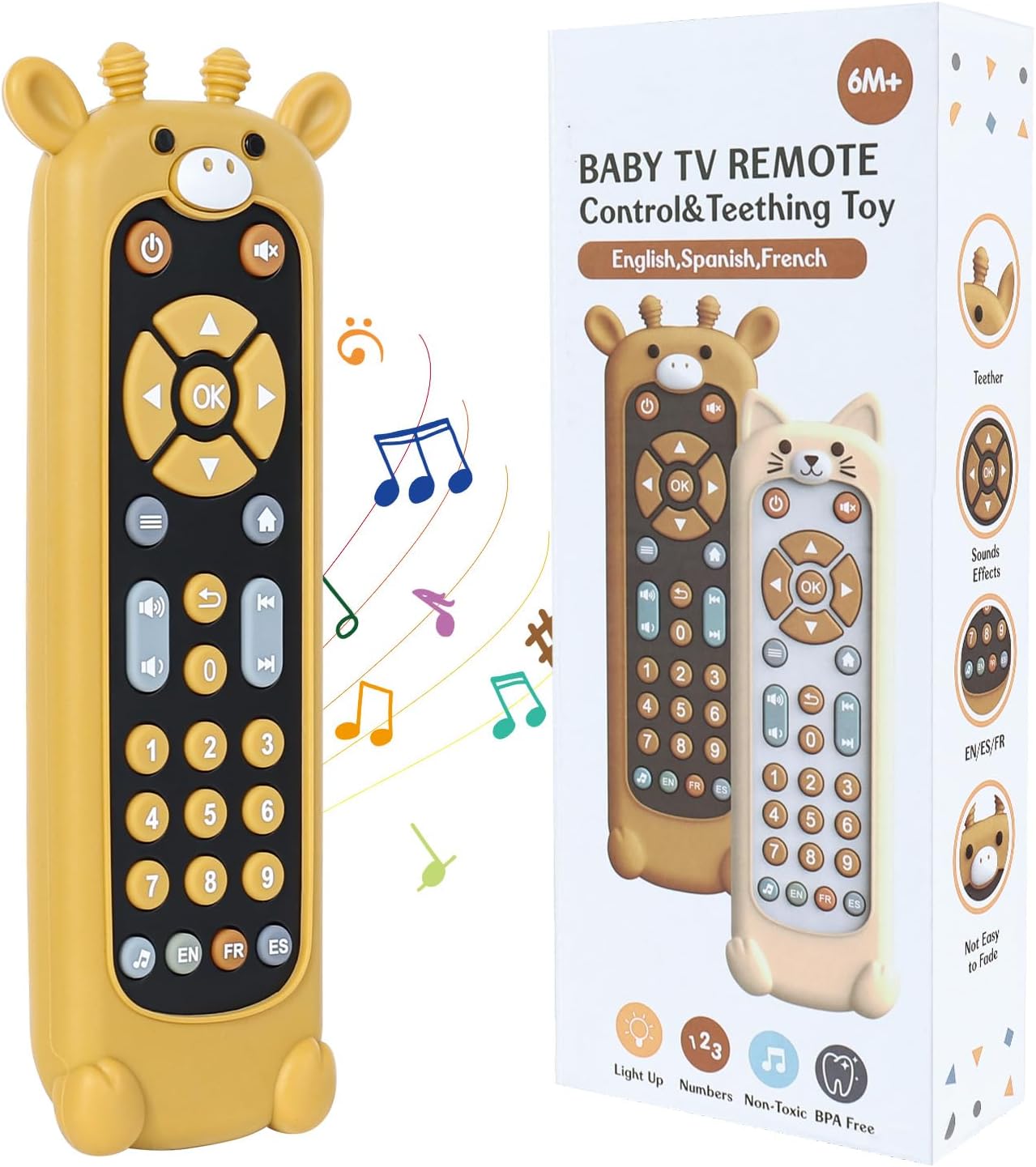 Orzbow Baby TV Remote Toy, Educational Toddler Musical Toys with Different Sound...