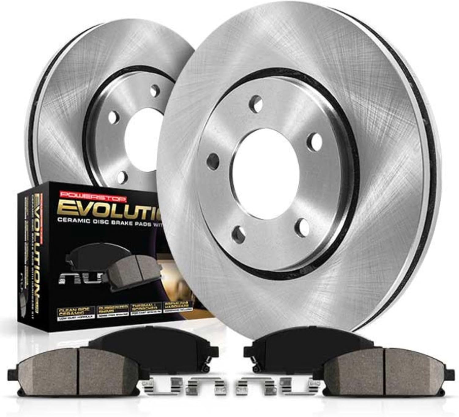 POWERSTOP KOE3032 Autospecialty Front Replacement Brake Kit-OE Brake Rotors & Ce...