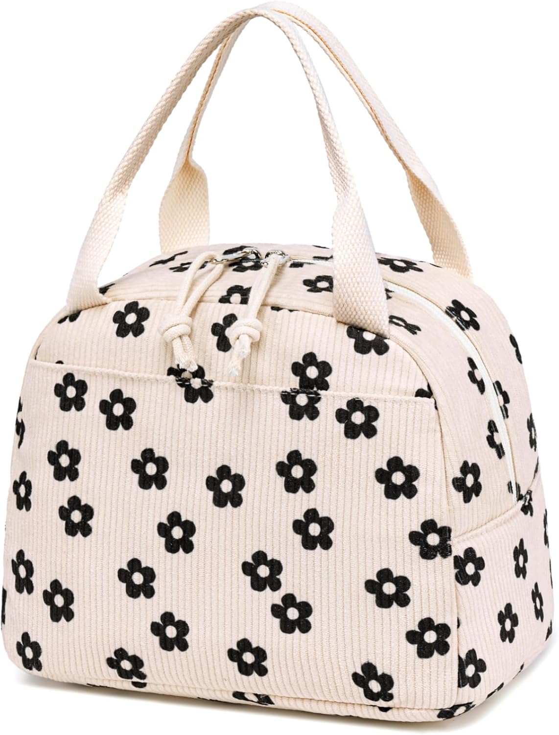 Bluboon Lunch Bag for Women Men Cute Corduroy Lunch Tote Bags Reusable Insulated...