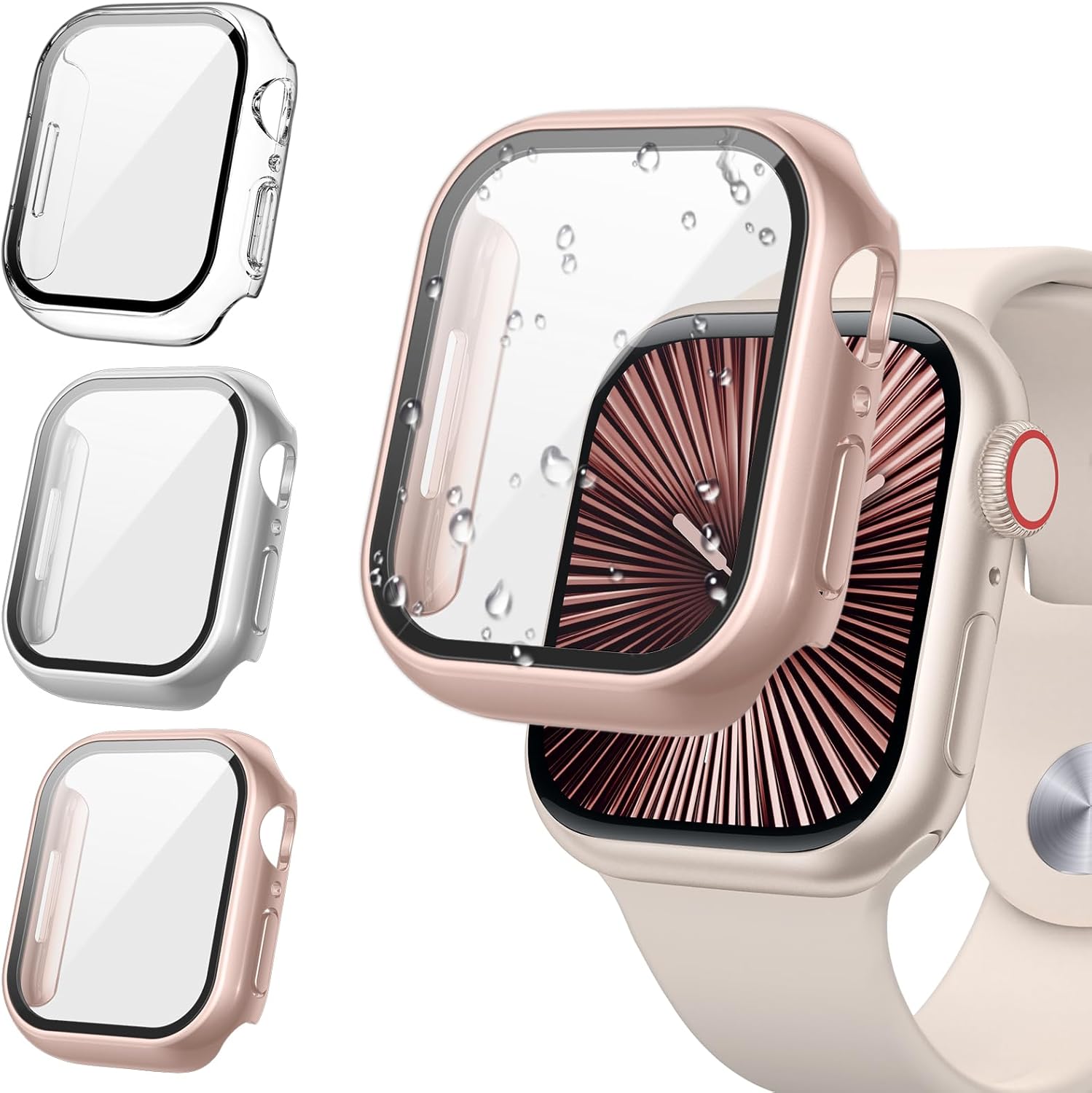 Tensea [3Pack for Apple Watch Screen Protector Case Series 10 42mm, iWatch Prote...