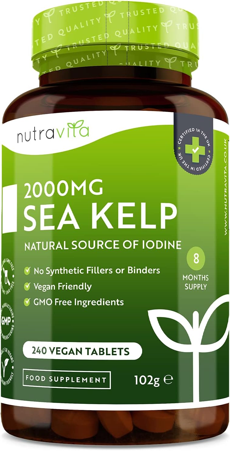 Sea Kelp 2000mg - Natural Source of Iodine - Normal Cognitive Function, Energy Y...