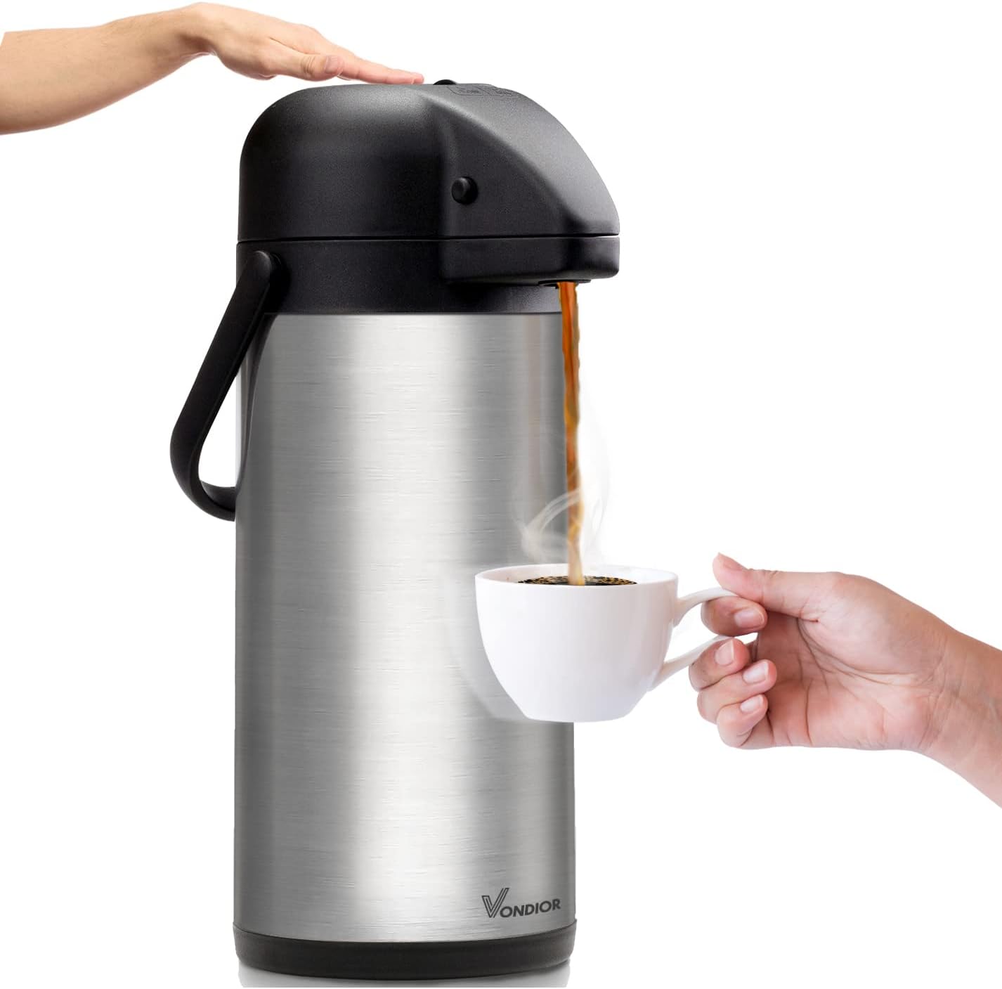 Coffee Carafe for Keeping Hot - 102oz/3L Airpot Coffee Dispenser with Pump - Ins...