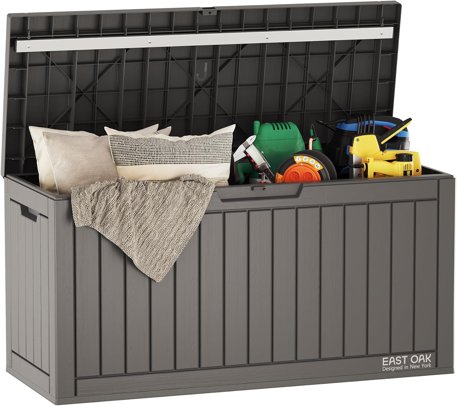 EAST OAK Outdoor Storage Box, 60 Gallon Deck Box I...