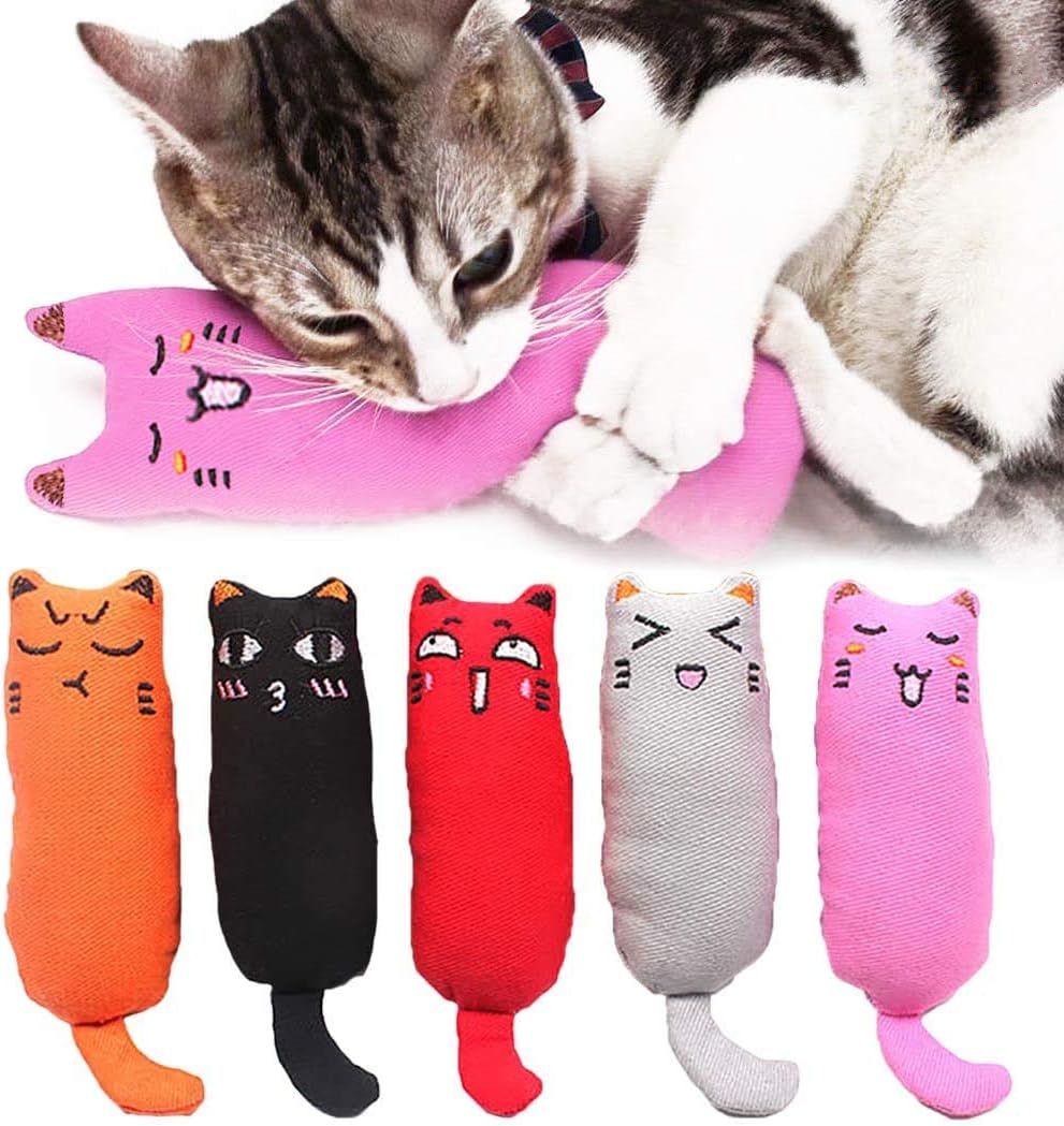 Legendog 5Pcs Bite Resistant Catnip Toy for Cats,Catnip Filled Cartoon Mice Cat...
