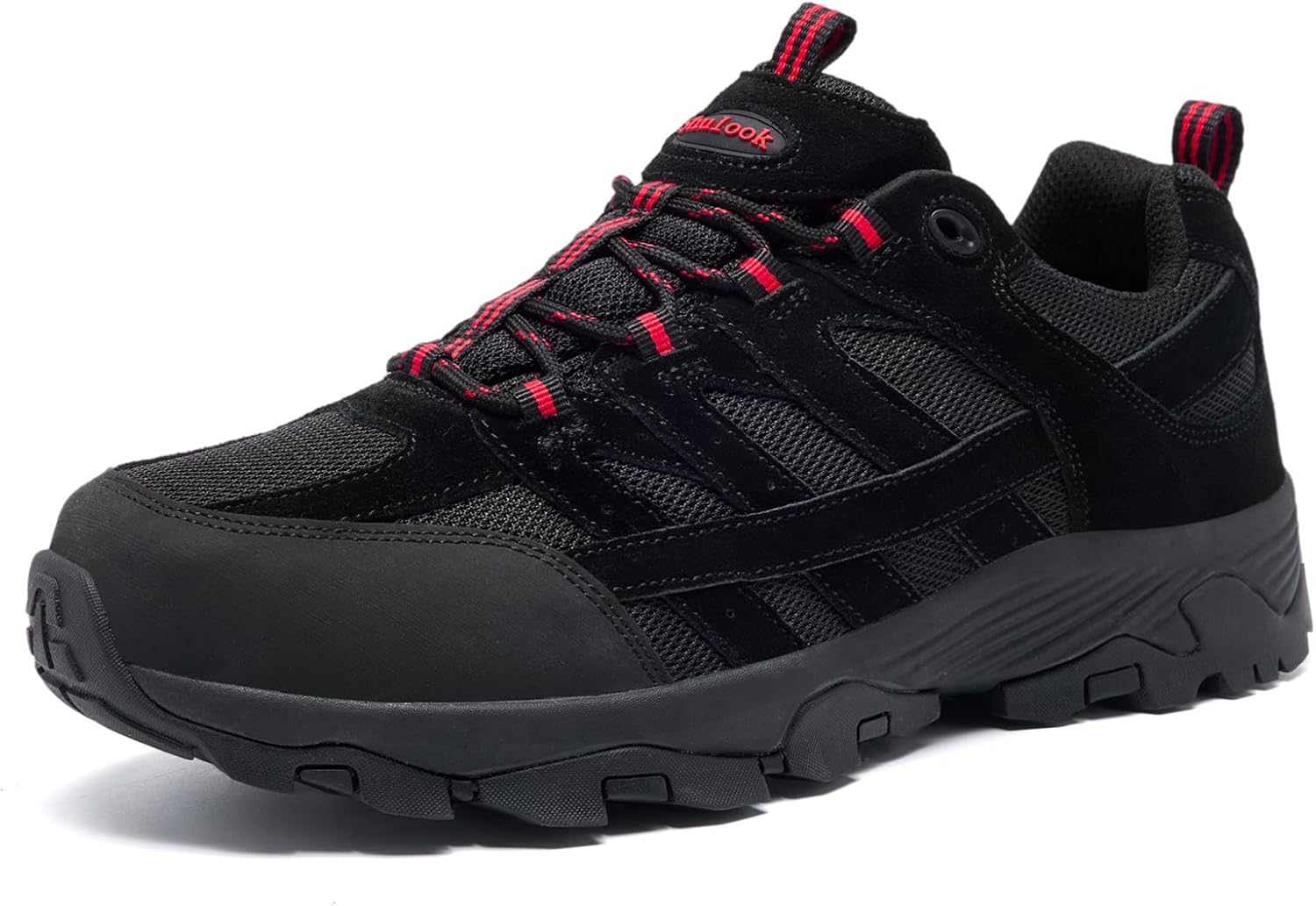 SHULOOK Men's Waterproof Hiking Shoes Lightweight Anti Slip Outdoor Ankle Boots...