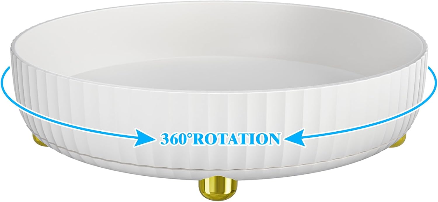 Bathroom Organizers and Storage - 360° Rotating Storage Tray, Lazy Susan Organiz...