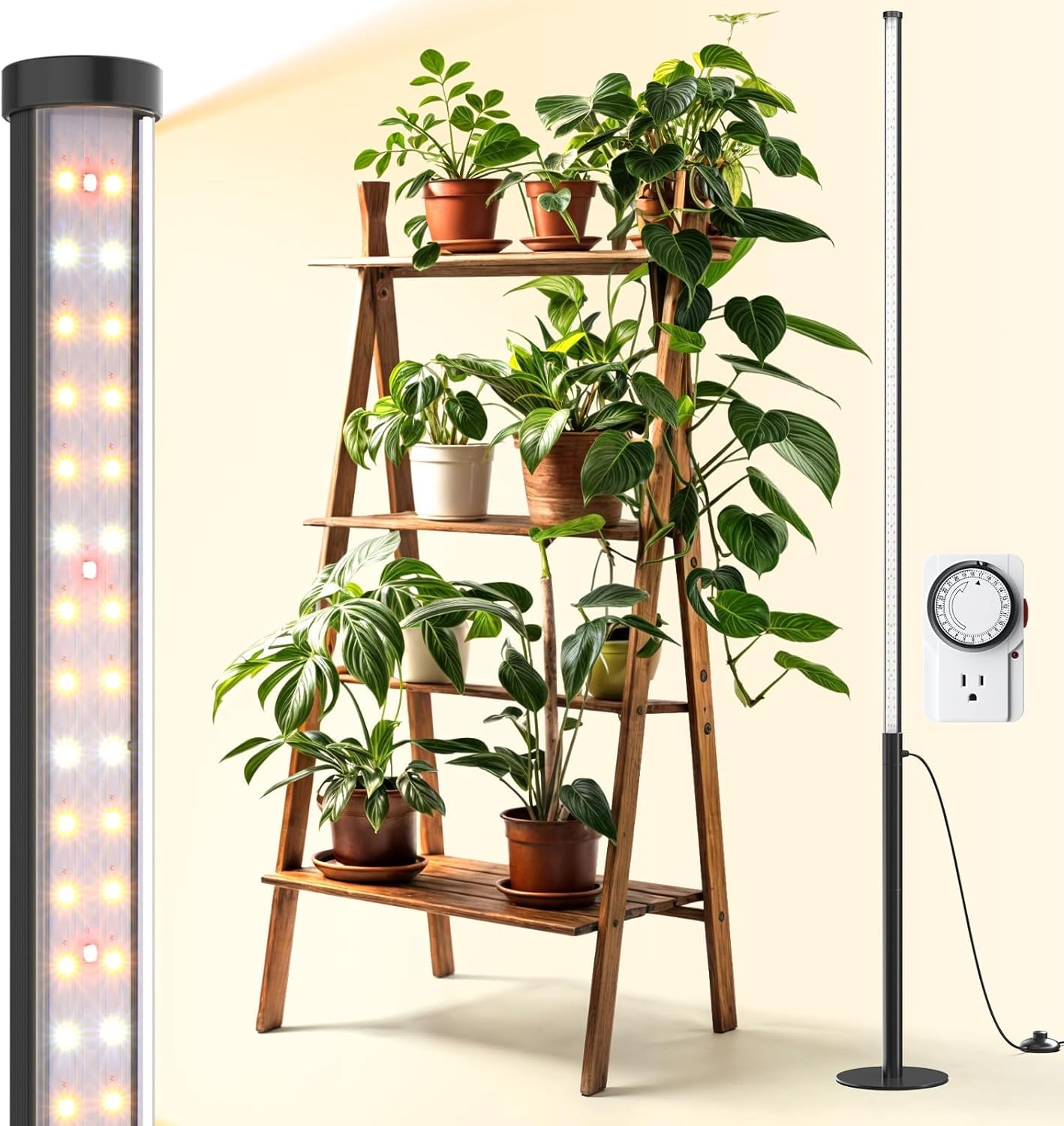 Barrina T10 Pro Standing Grow Light with Timer, 42W, 169 LEDs, Full Spectrum Ver...