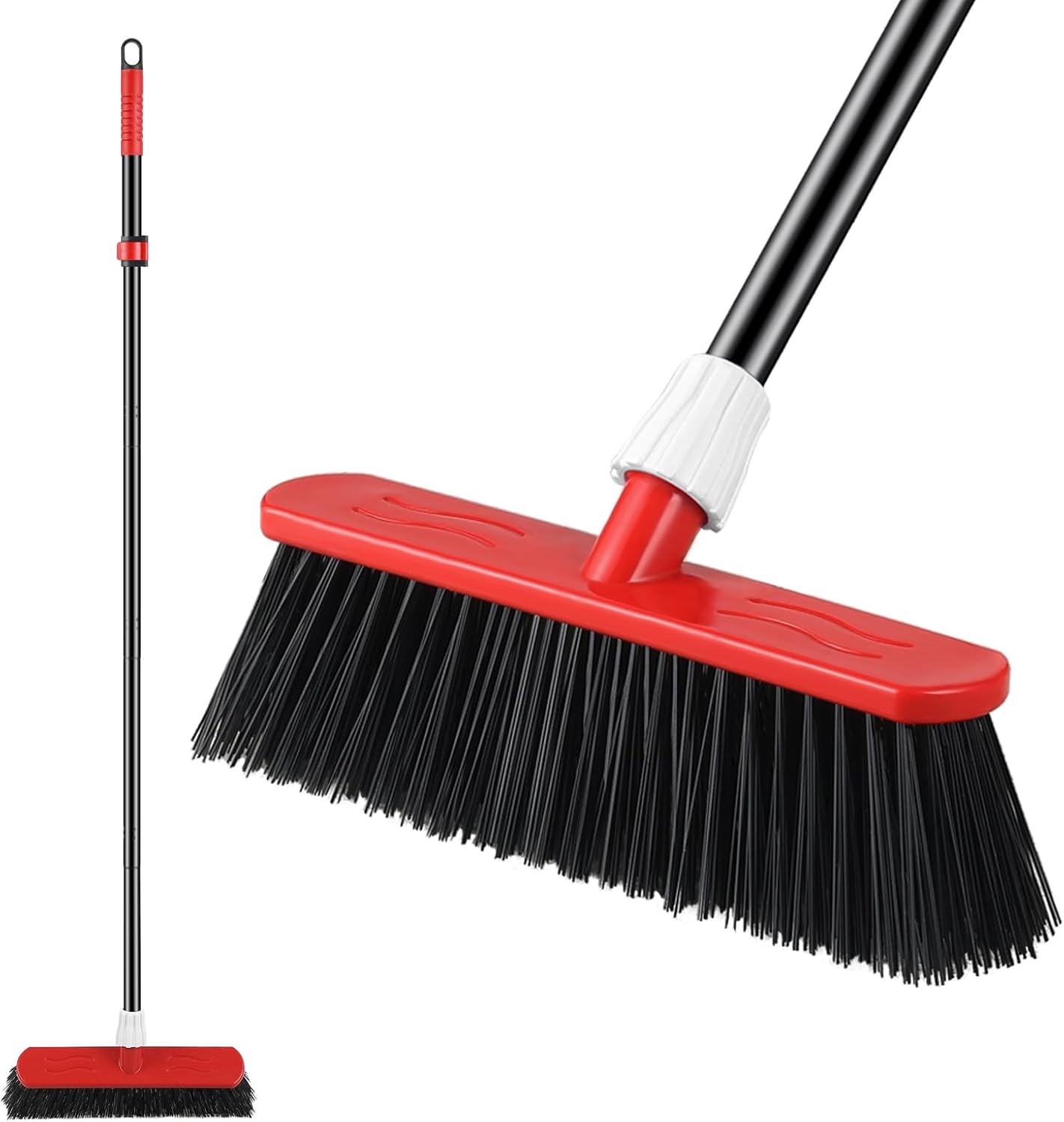 Mitclear Yard Broom Heavy Duty with Long Handle(57IN), Garden Brush with Stiff B...