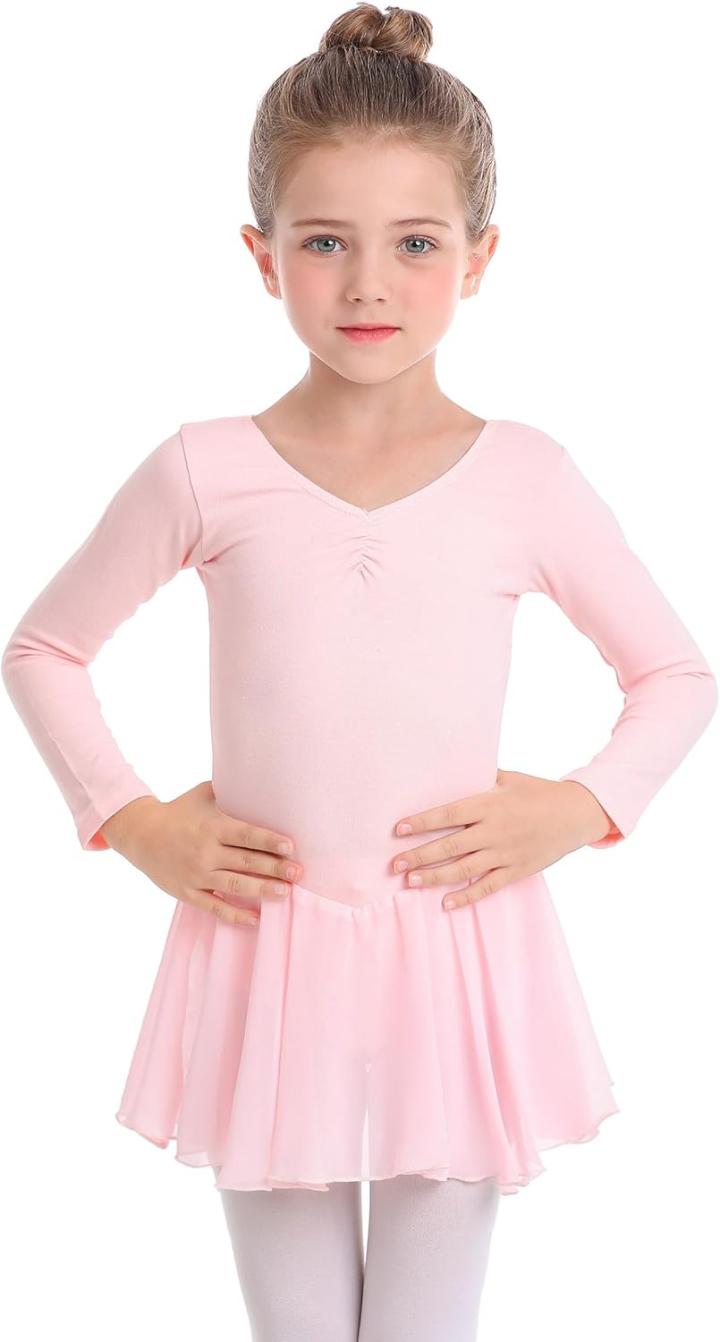 MdnMd Toddler Ballet Leotards for Girls Dance Leotards with Skirt Gymnastic Ball...