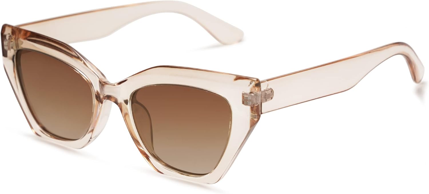 SOJOS Square Cat Eye Polarized Sunglasses for Women Retro Classic Vintage Trendy...
