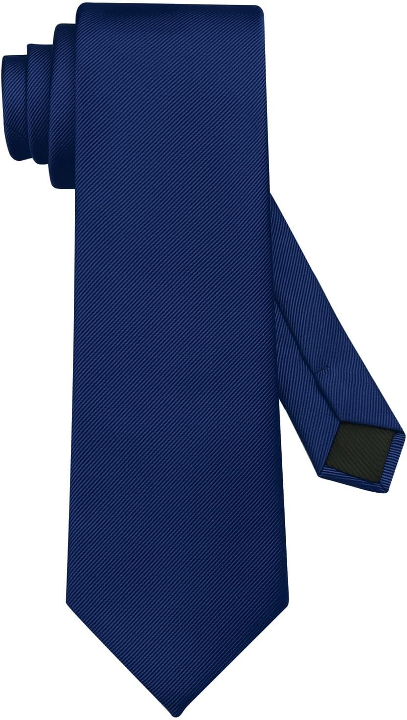 DecTwig Men's Ties Solid Color Formal Neckties 3.15" (8CM) Black Ties For Men 00...