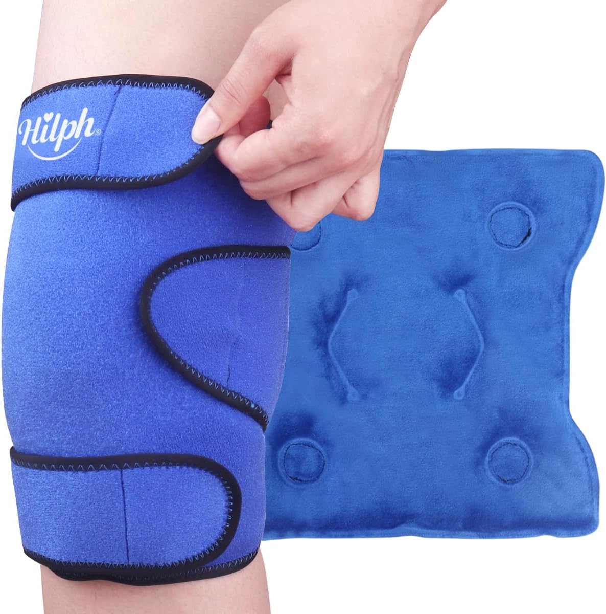 Hilph Knee Ice Pack Wrap Around Entire Knee, Large Ice Pack for Knee Pain Relief...