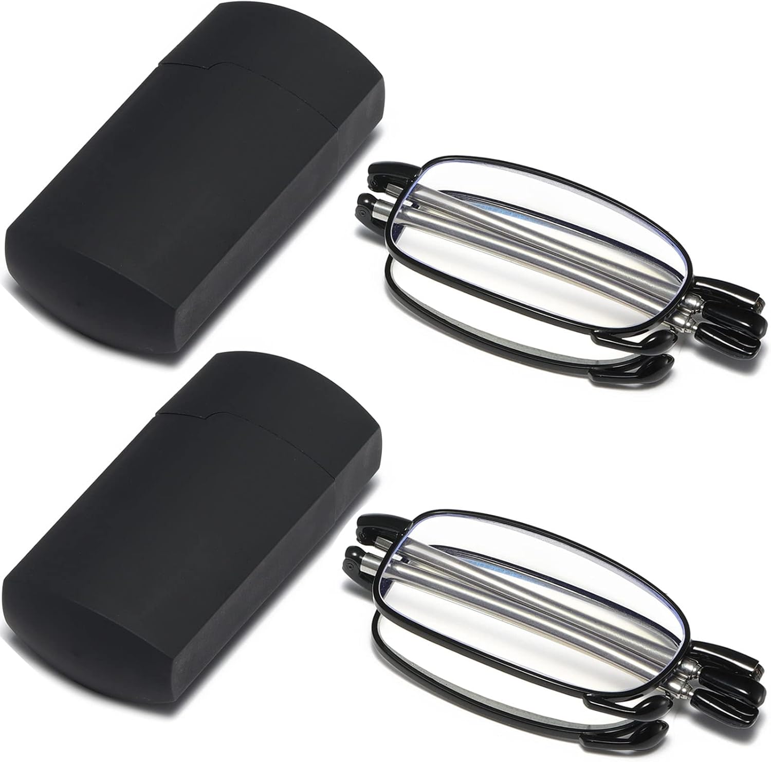 Fsread Folding Reading Glasses Compact Small Portable Blue Light Blocking Reader...