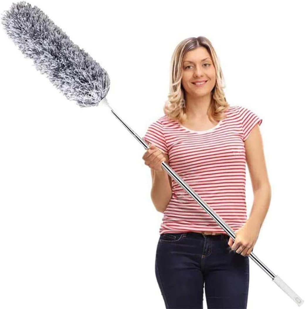 DELUX Microfiber Feather Duster Extendable Duster with 100 inches Extra Long Pol...