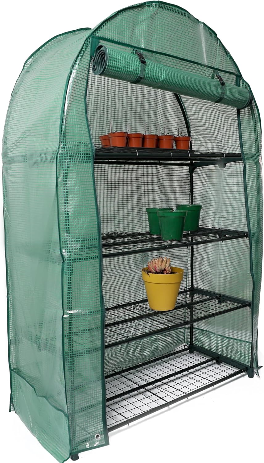DIVCHI 4 Tier Wide Greenhouse With Frame And Cover Bigger Than Small Greenhouse...