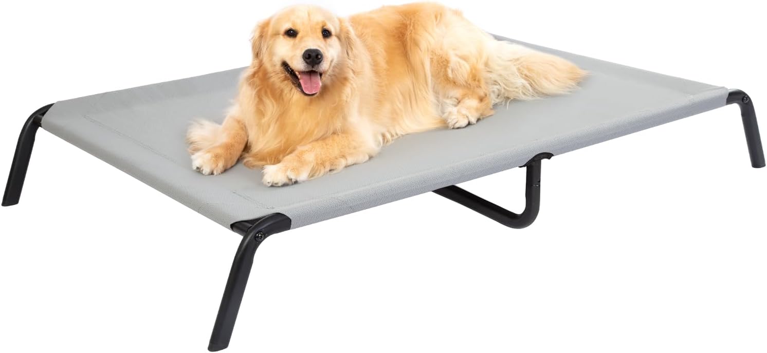 pettycare XL Elevated Raised Outdoor Dog Bed - Cooling Cot for Extra Large Dogs...