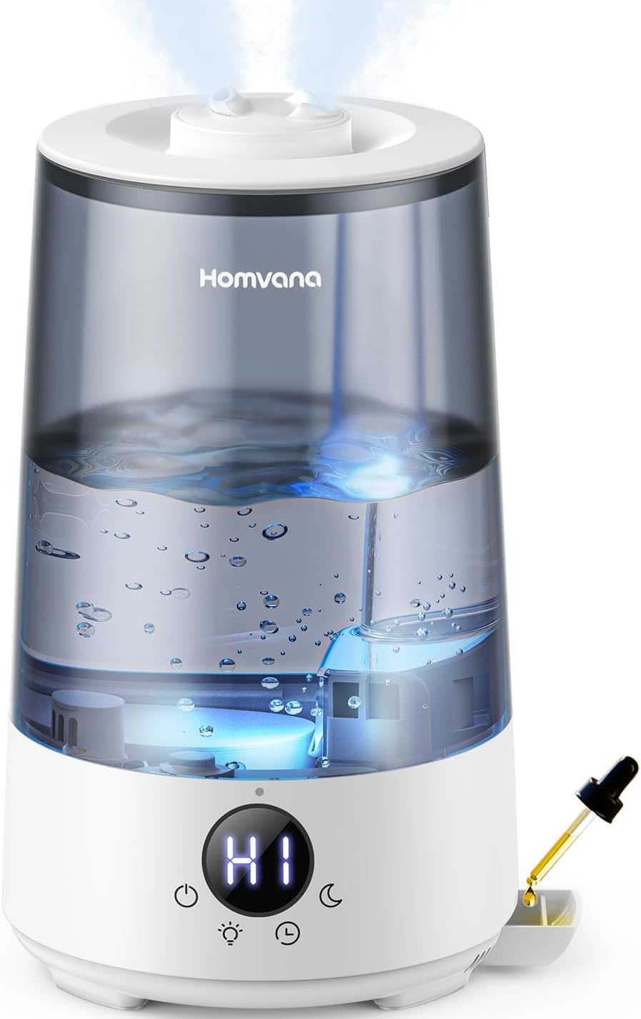 Homvana Humidifier for Bedroom, 3.6L Cool Mist for Large Room, 360° Rotatable 34...