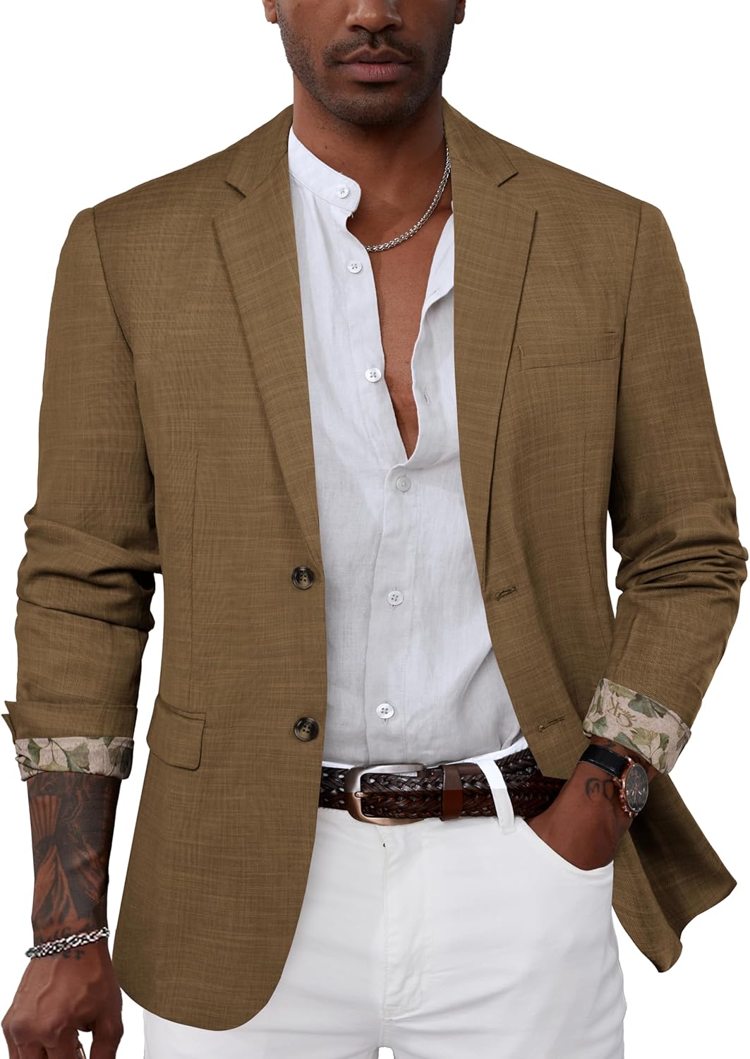 GRACE KARIN Men's Casual Blazer Suit Jackets 2 Button Lightweight Sport Coats B...