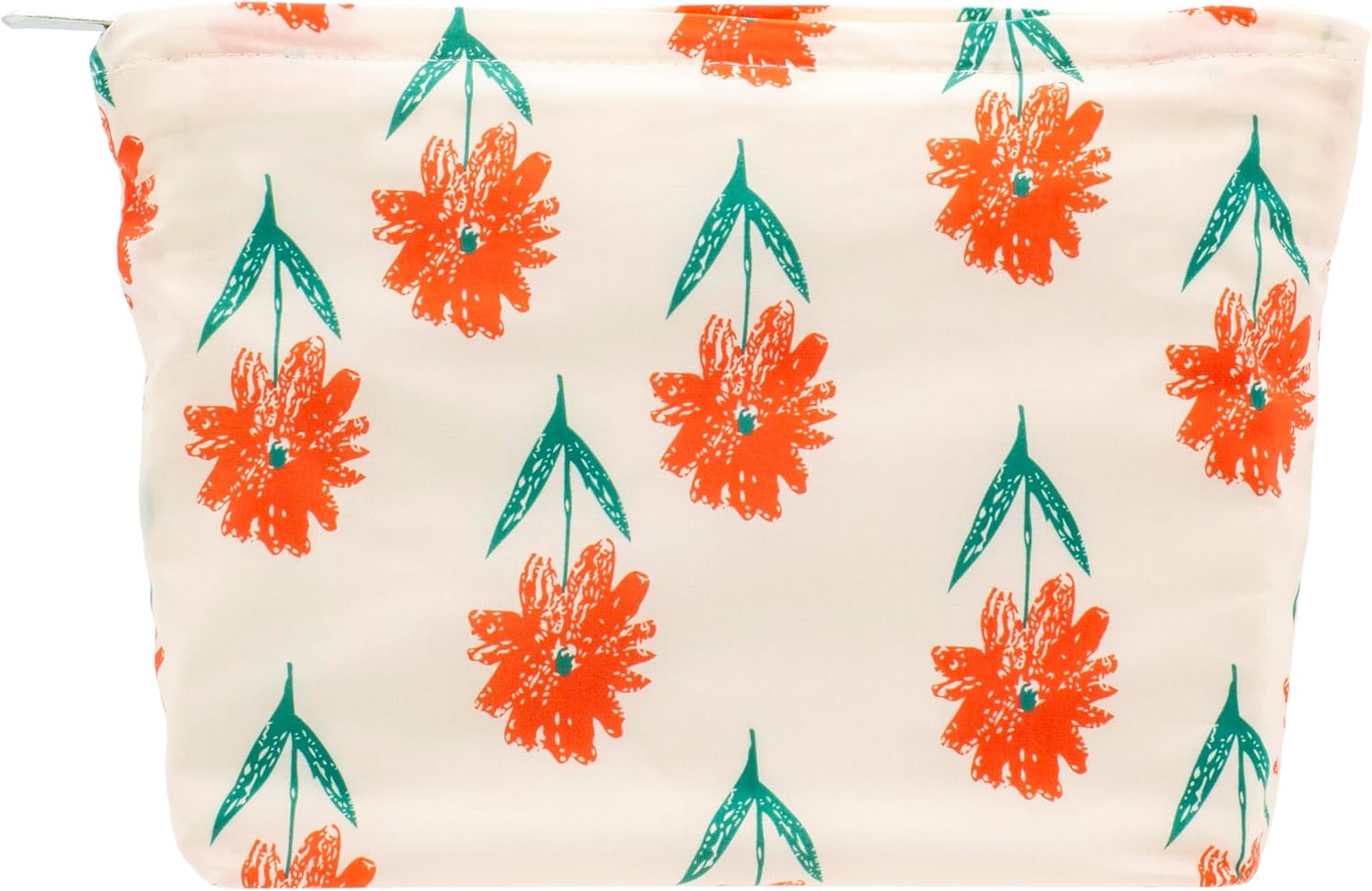 PAZIMIIK Floral Makeup Bag Large Cotton Zipper Pouch for Purse Travel Canvas Mak...