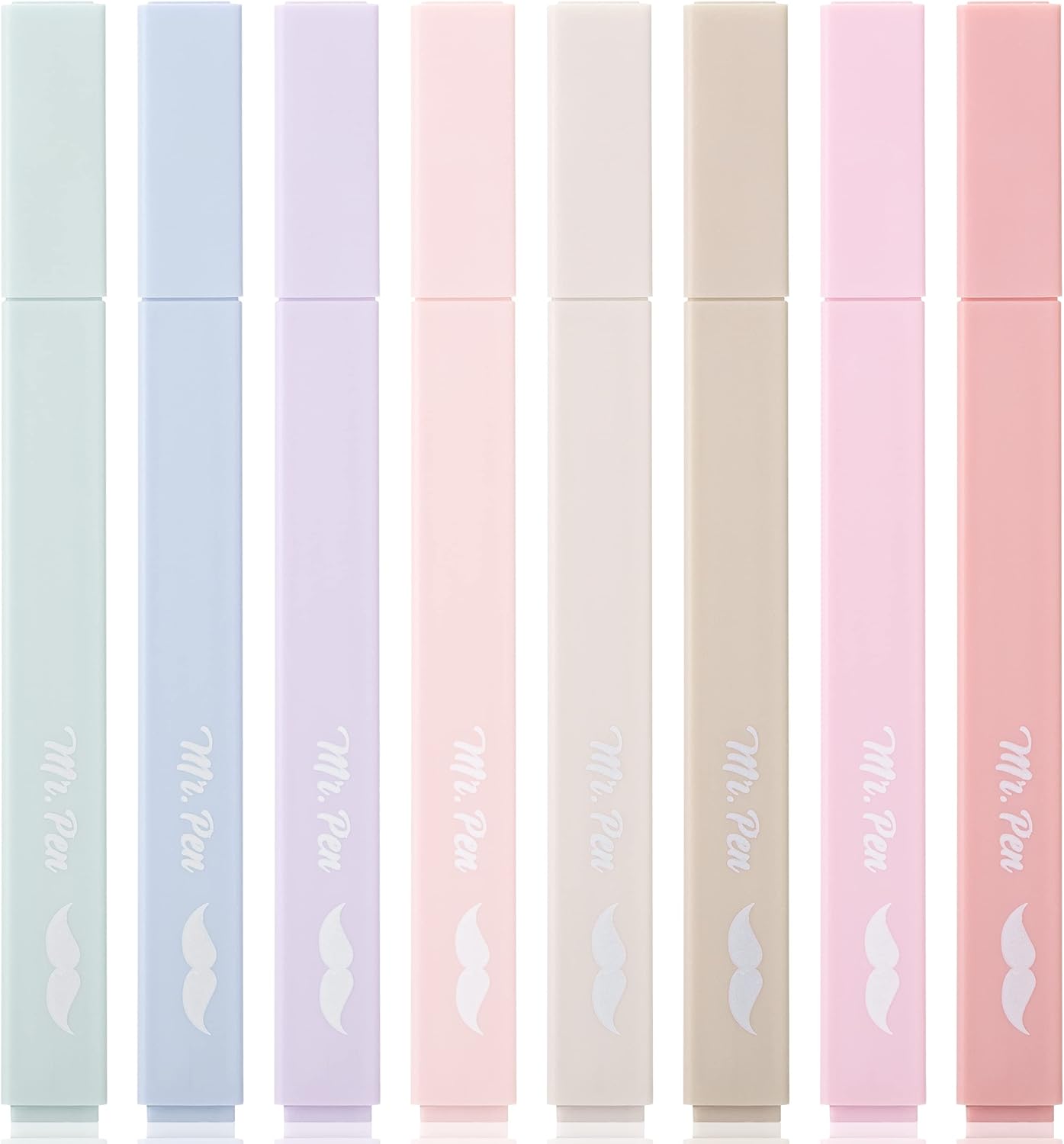 Mr. Pen- Aesthetic Highlighters, 8 Pcs, Chisel Tip, Muted Pastel Color, No Bleed...