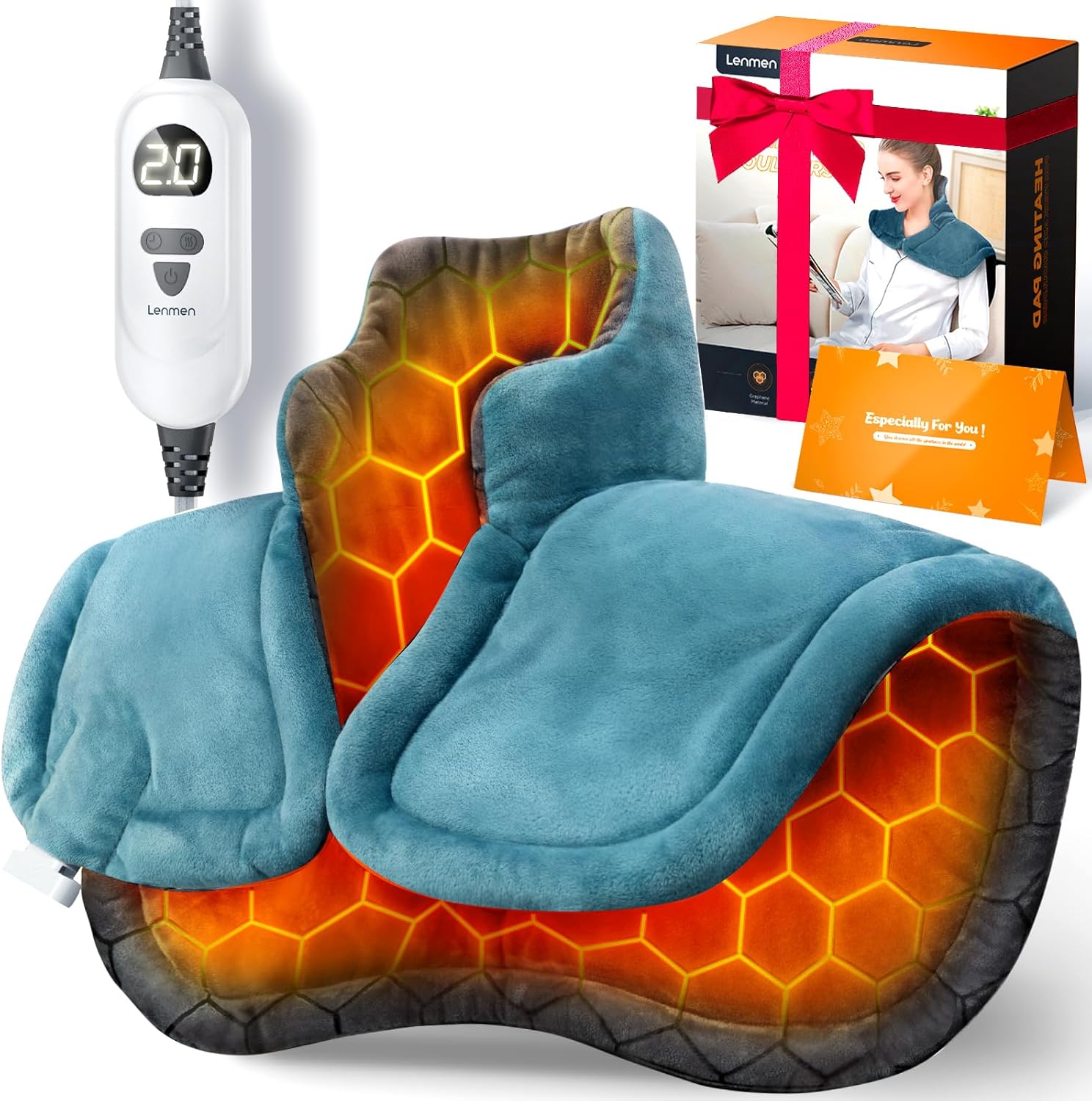 Graphene-Infused Heating Pad 3X Deeper Pain Relief...