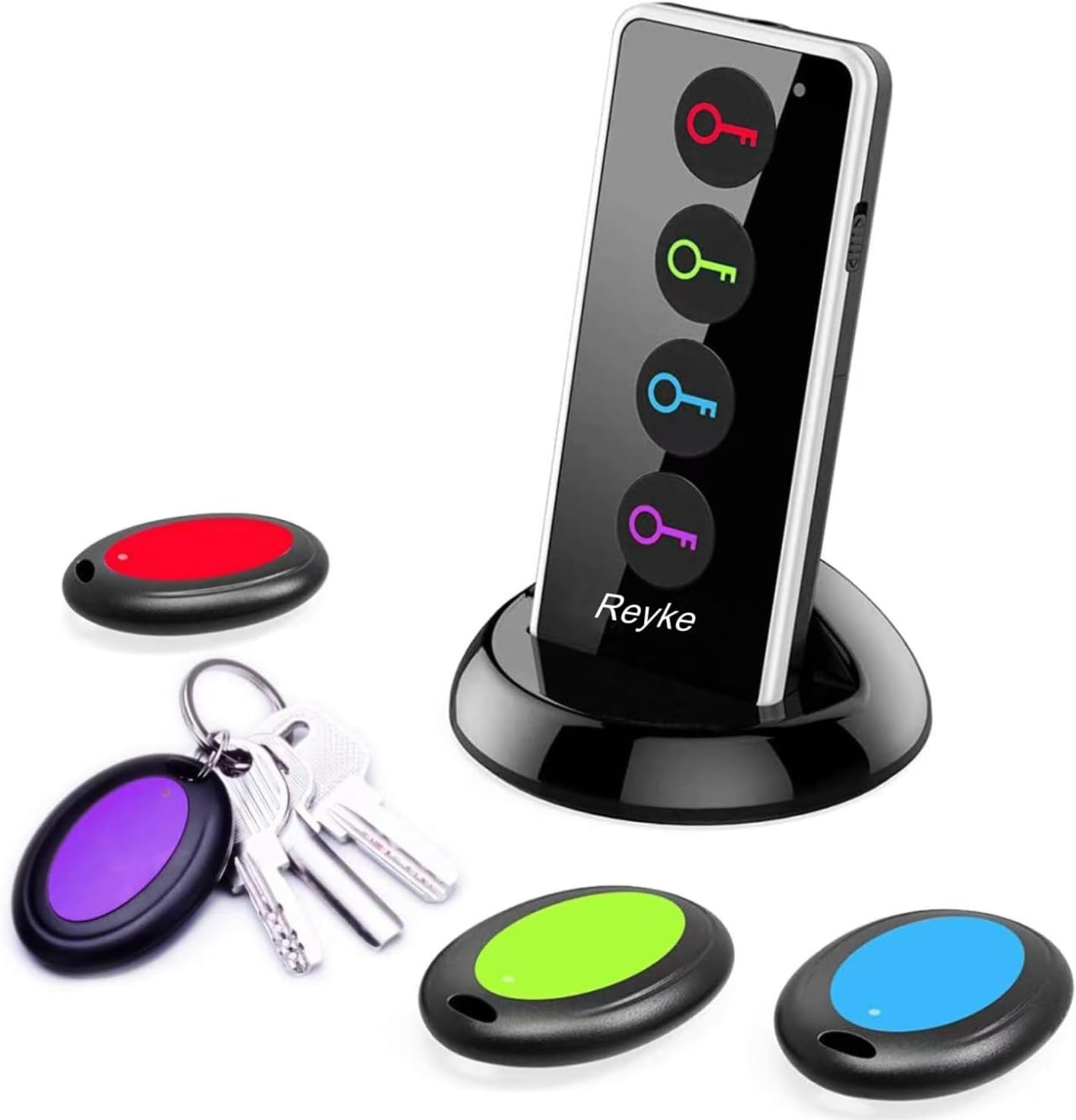 Reyke Key Finder, 80dB+ RF Item Locator Tags with...