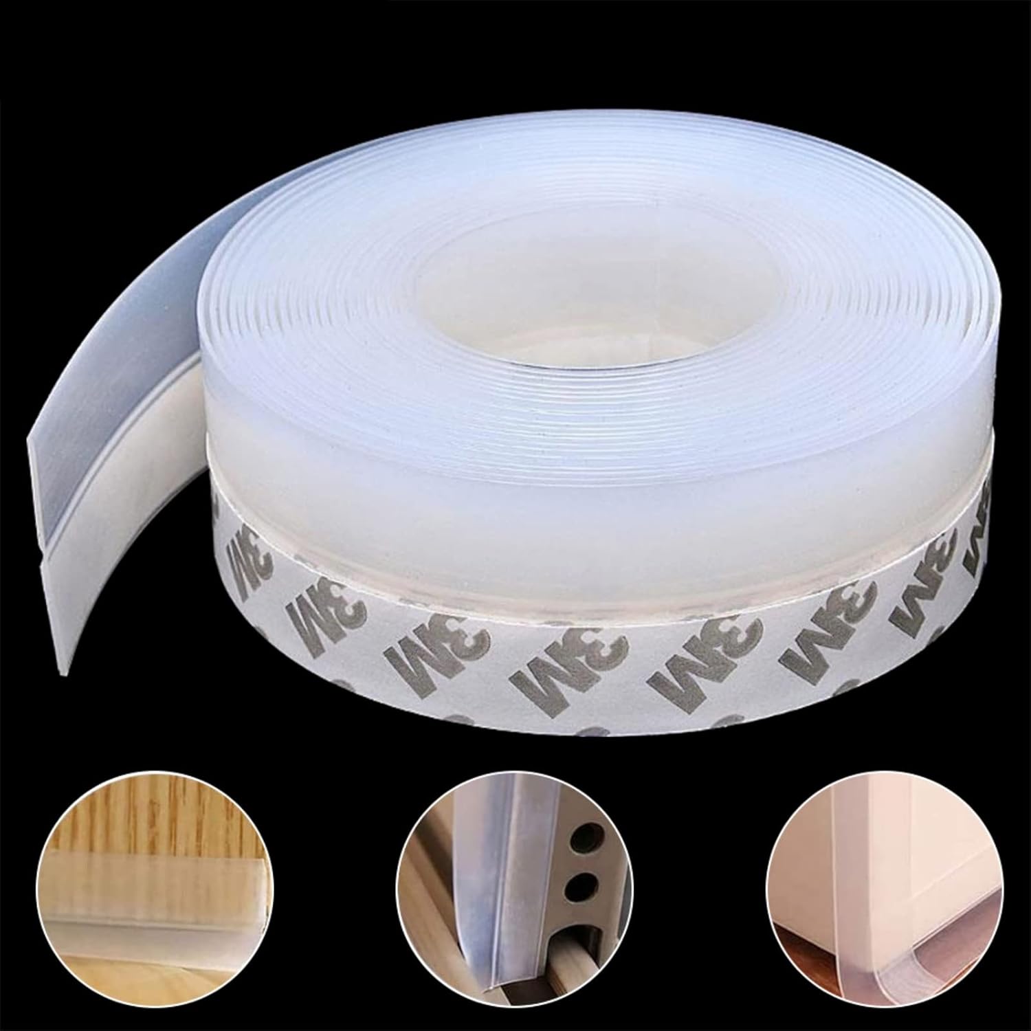 wordmouk 10 m Silicone Seal Door Strip Bottom Weather Stripping Window Sealing S...