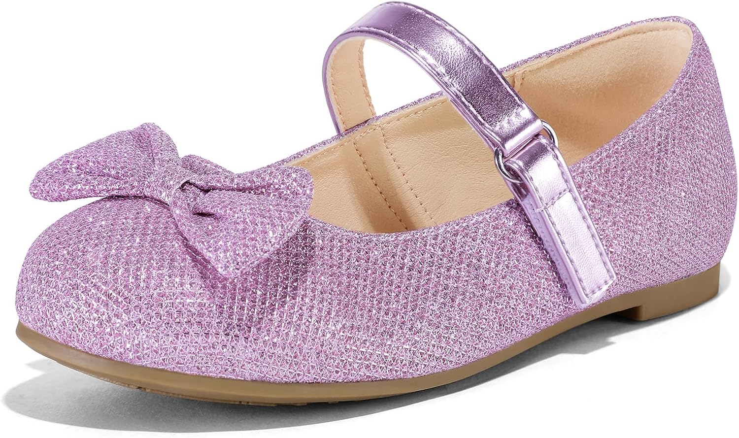 K KomForme Girl's Ballet Flats Non-Slip Soft Mary Jane Walking Party Dress Shoes...