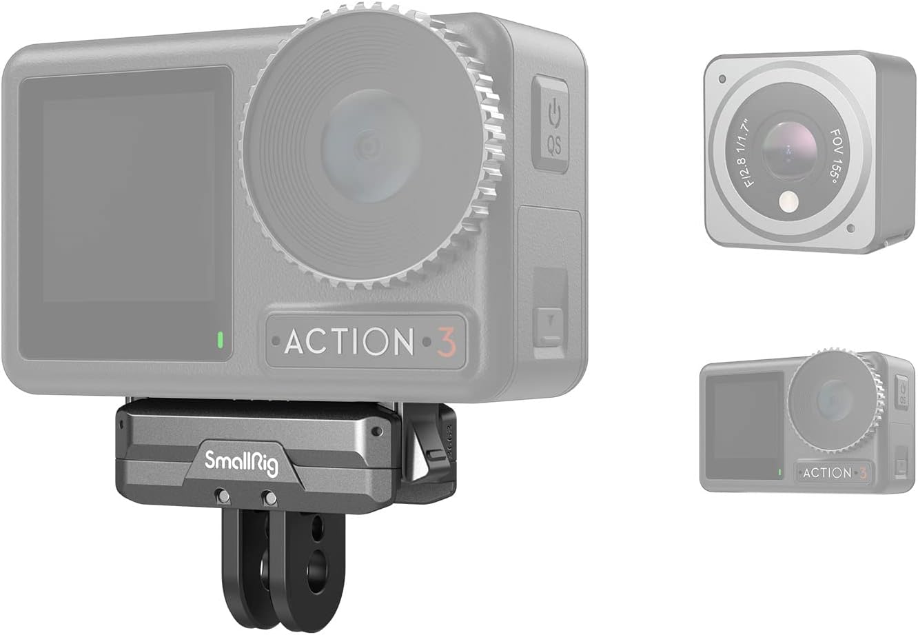 SMALLRIG Magnetic Adapter Mount for DJI Action 5 Pro/Action 4/ Action 3, with Ad...