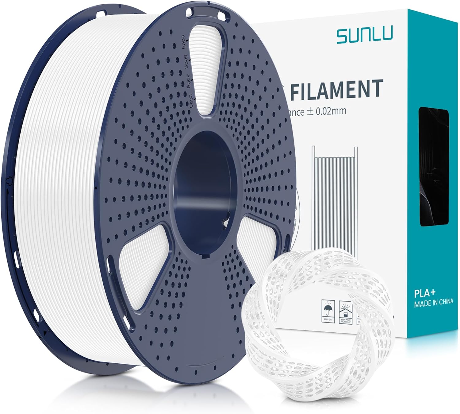 SUNLU 3D Printer Filament PLA Plus 1.75mm, SUNLU Neatly Wound 1.75mm PRO, PLA+ F...