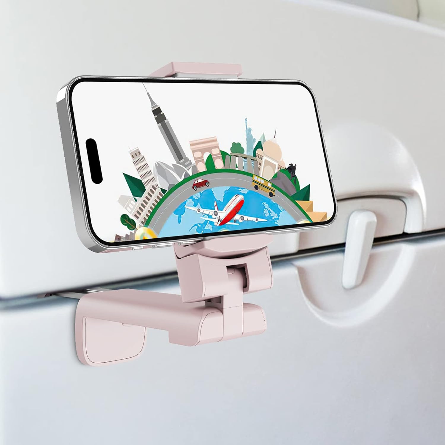Airplane Phone Holder - Klearlook 4 in 1 Adjustable Phone Stand for Travel,360 R...
