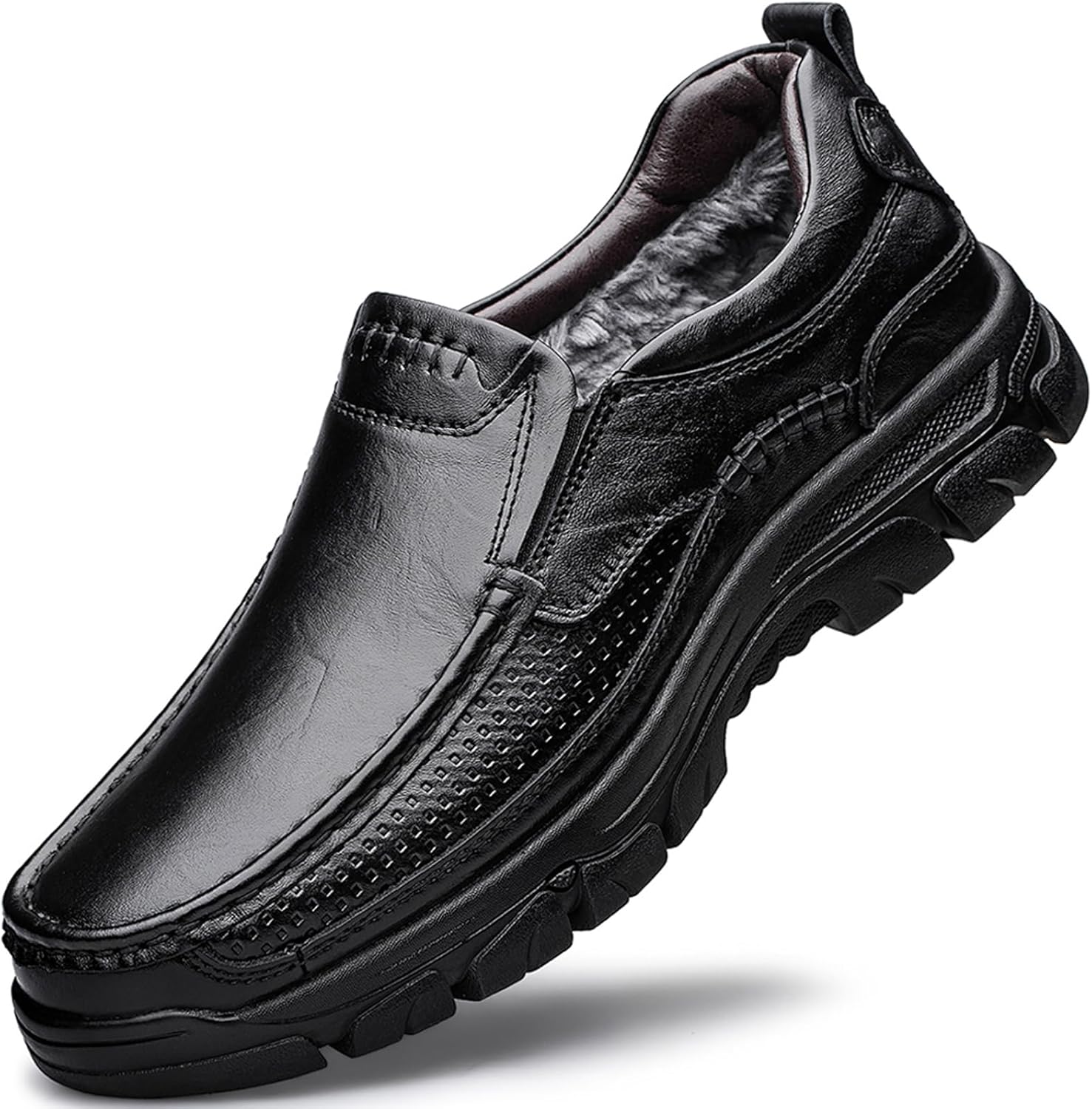 ZASDKE Men's Casual Loafers Classic Business Leather Shoes Comfortable Commuter...
