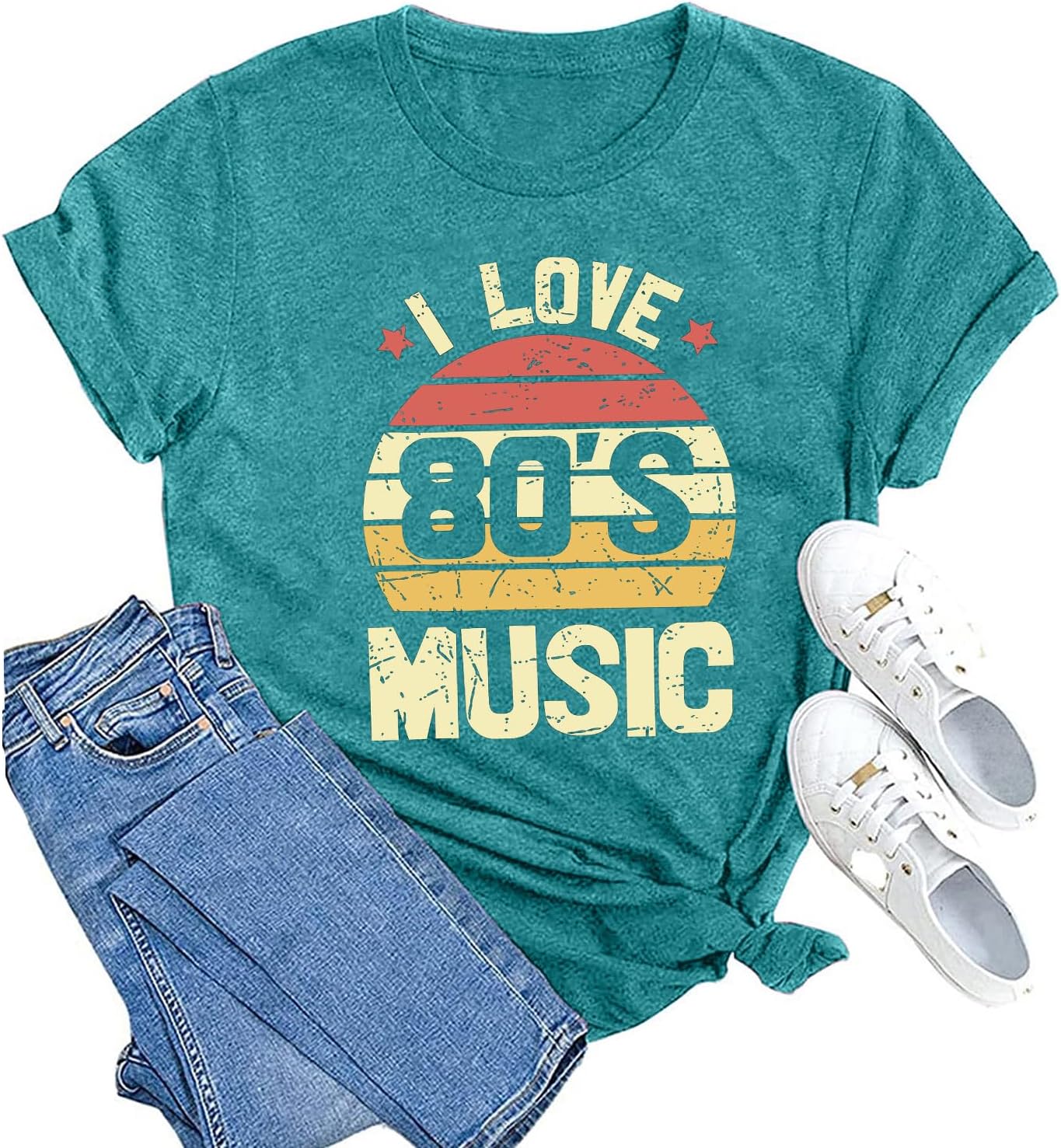 MAIHUN 80s Music Shirt for Women I Love 80's Music Shirts Old Music Fans Vintage...