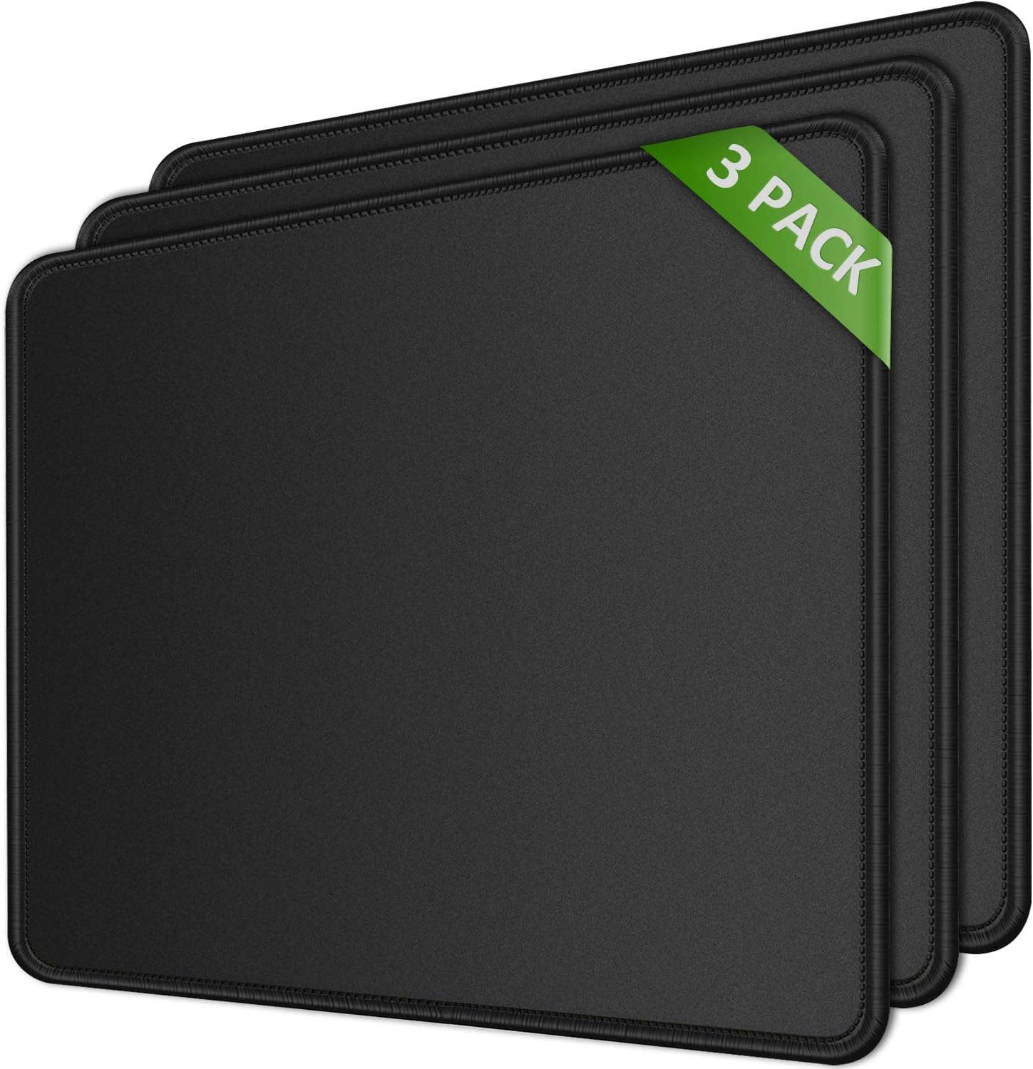 MROCO Mouse Pad [30% Larger] with Stitched Edges, 3 Pack Premium-Textured & Wate...