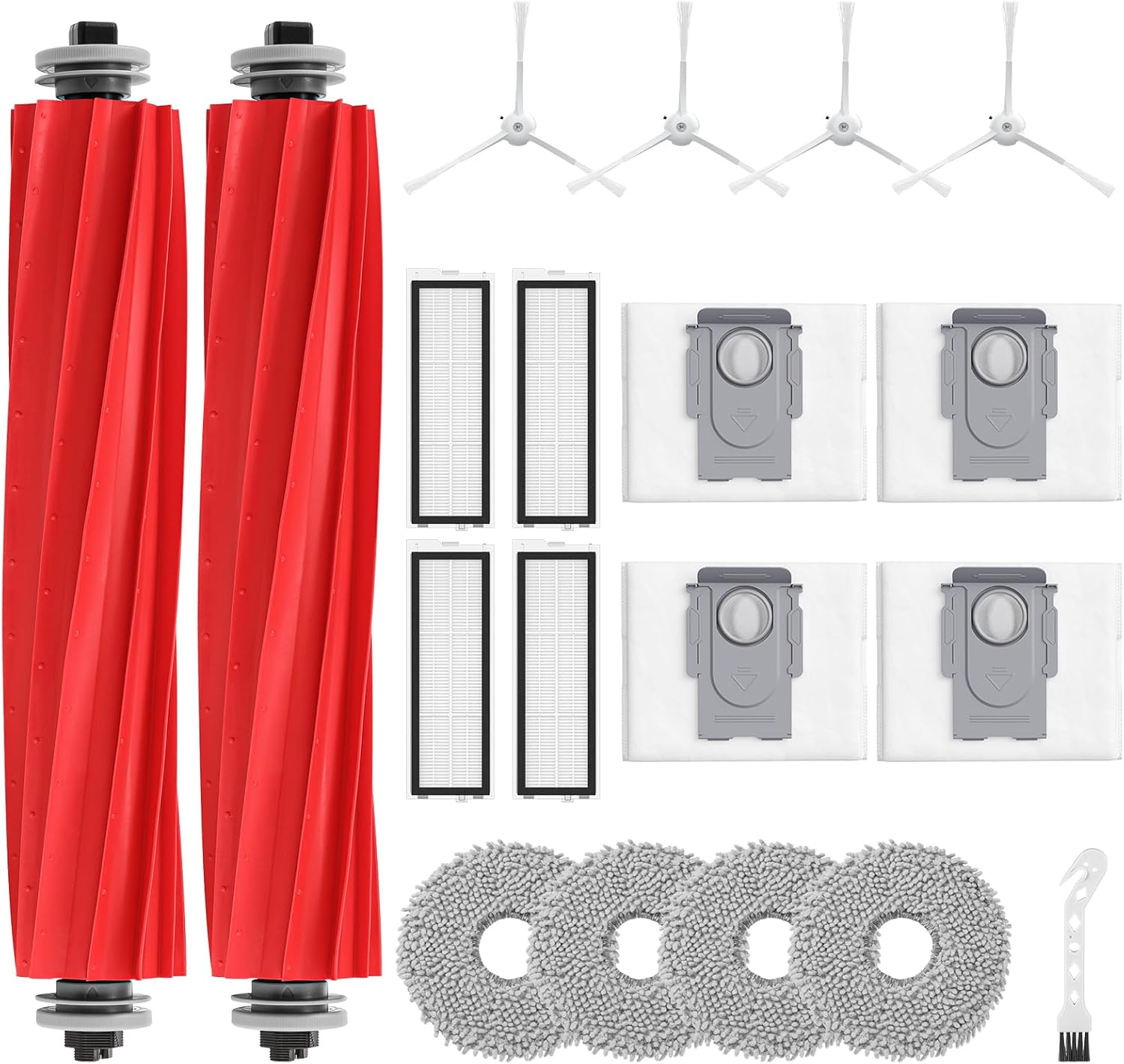 19 Pack Replacement Parts for Qrevo S/Qrevo Pro/Qrevo MaxV Robot Vacuum Cleaner...