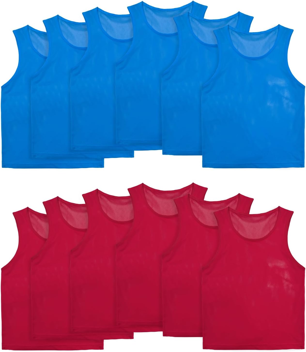 VOGRYE PinniesSet of 12/24 Scrimmage Vests, Team Practice Sports for Child Youth...