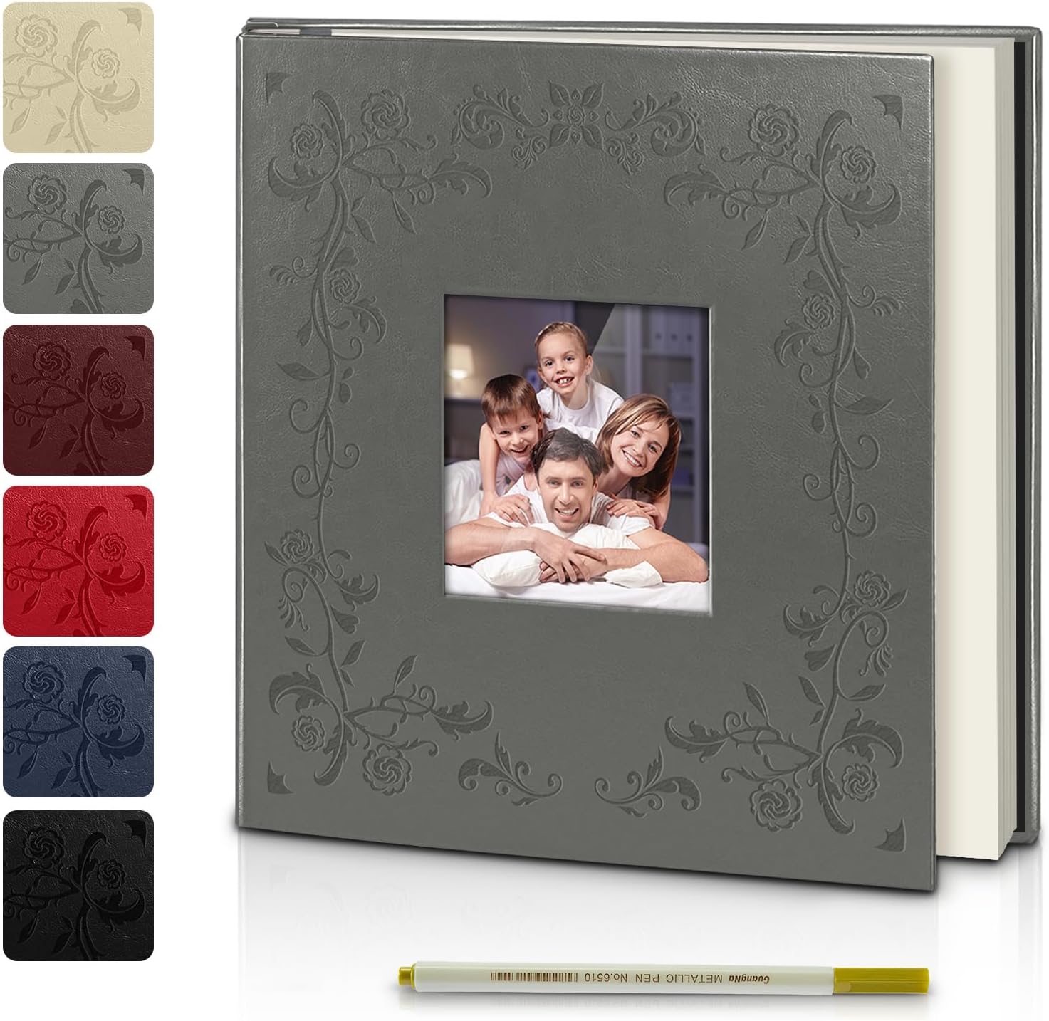 Large Photo Album Self Adhesive Scrapbook Album for 4×6 5×7 8×10 Pictures DIY Ma...