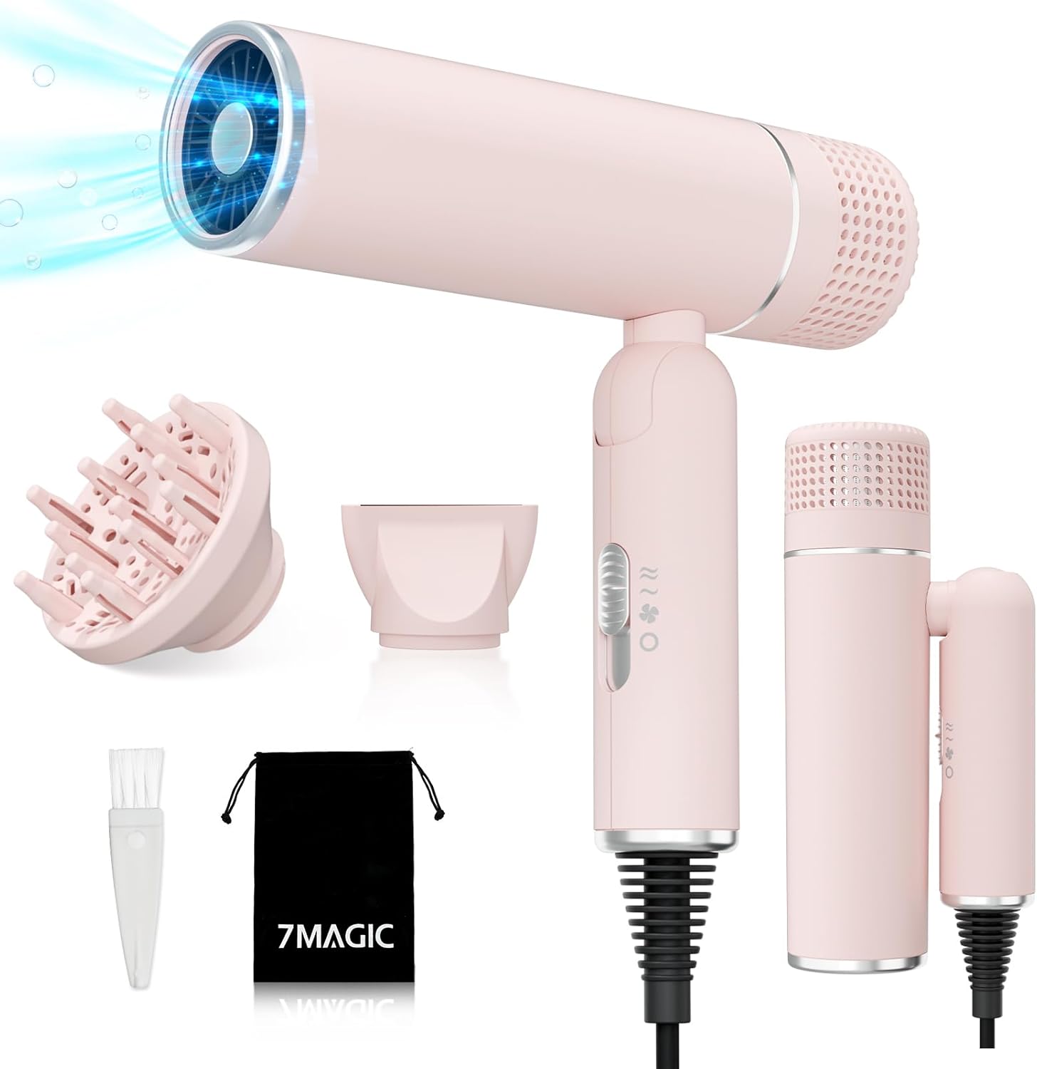 Hair Dryer, Diffuser Hairdryer, Blow Dryer for Women, Travel Hair Dryer, Ionic H...