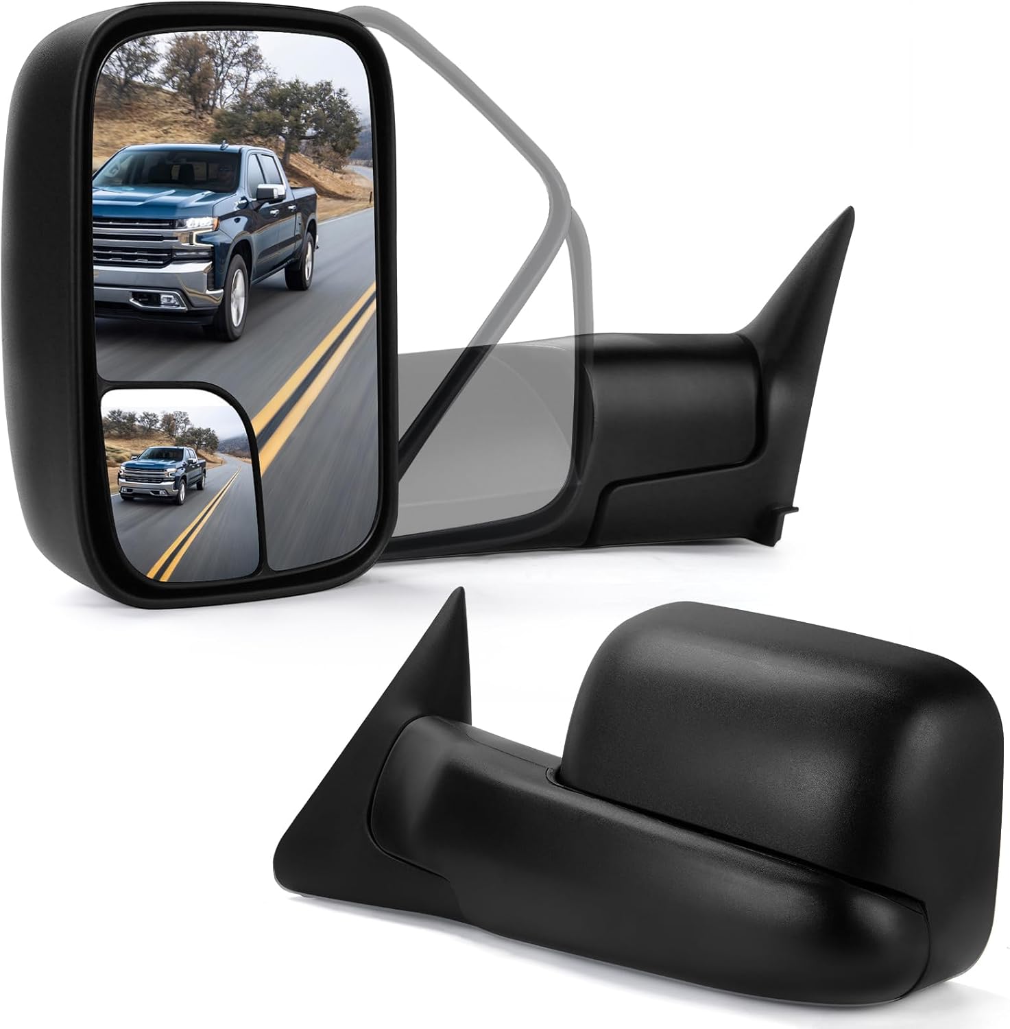 Towing Mirrors Driver Passenger Side for 1994-2001 Dodge Ram 1500 1994-2002 Ram...