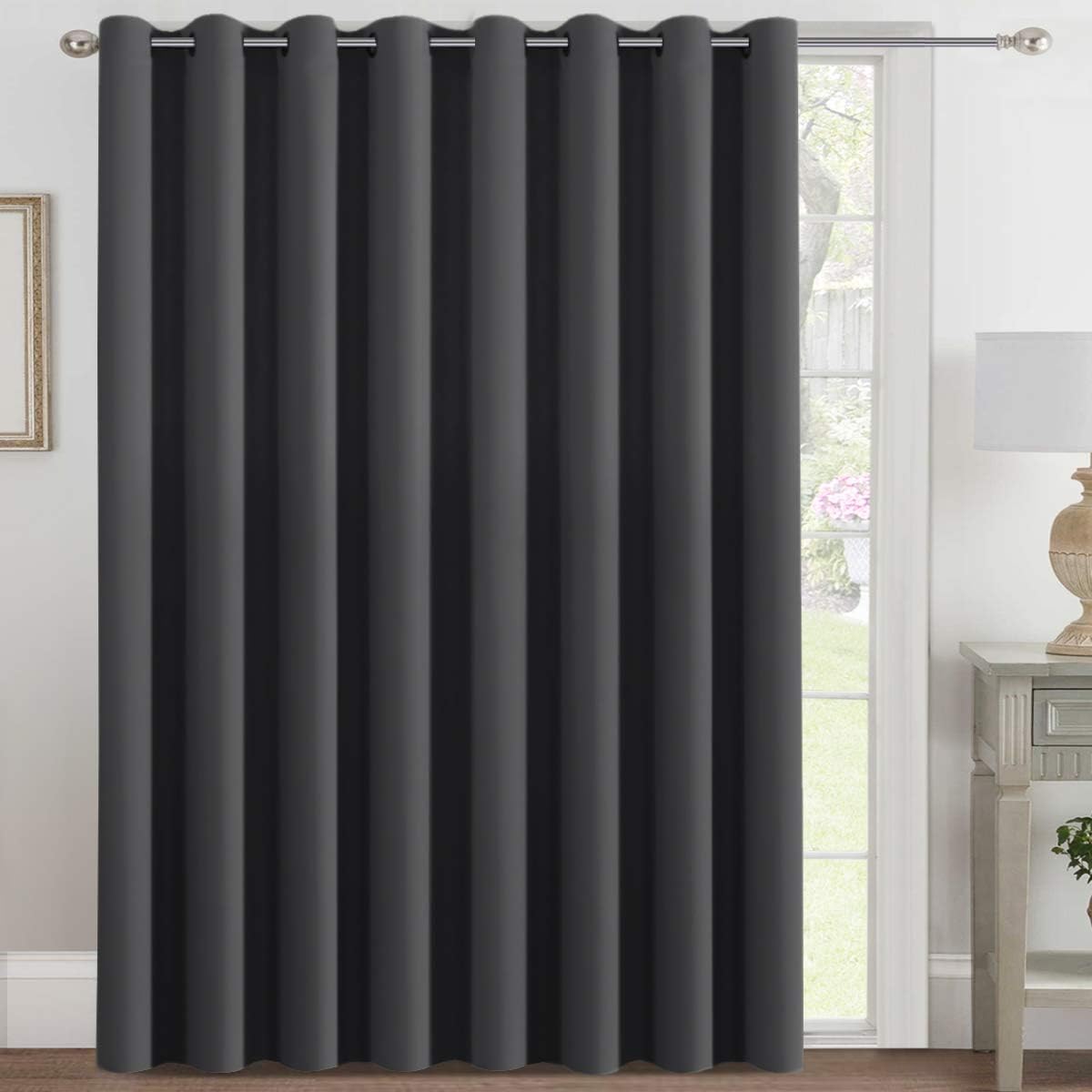 H.VERSAILTEX Blackout Patio Curtains 100 x 84 Inches for Sliding Door Extral Wid...
