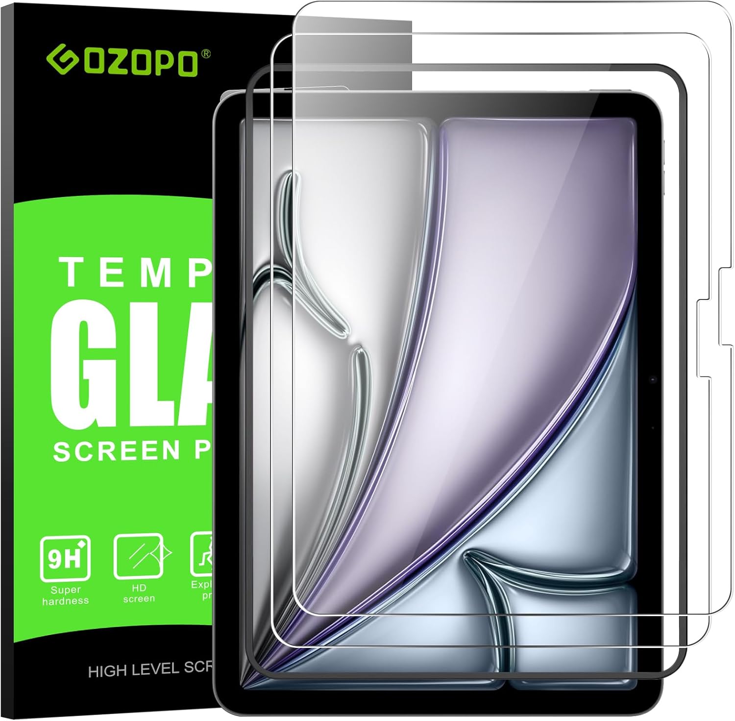 GOZOPO Screen Protector for iPad Air 11 Inch M2 (2024), with Installation Frame...