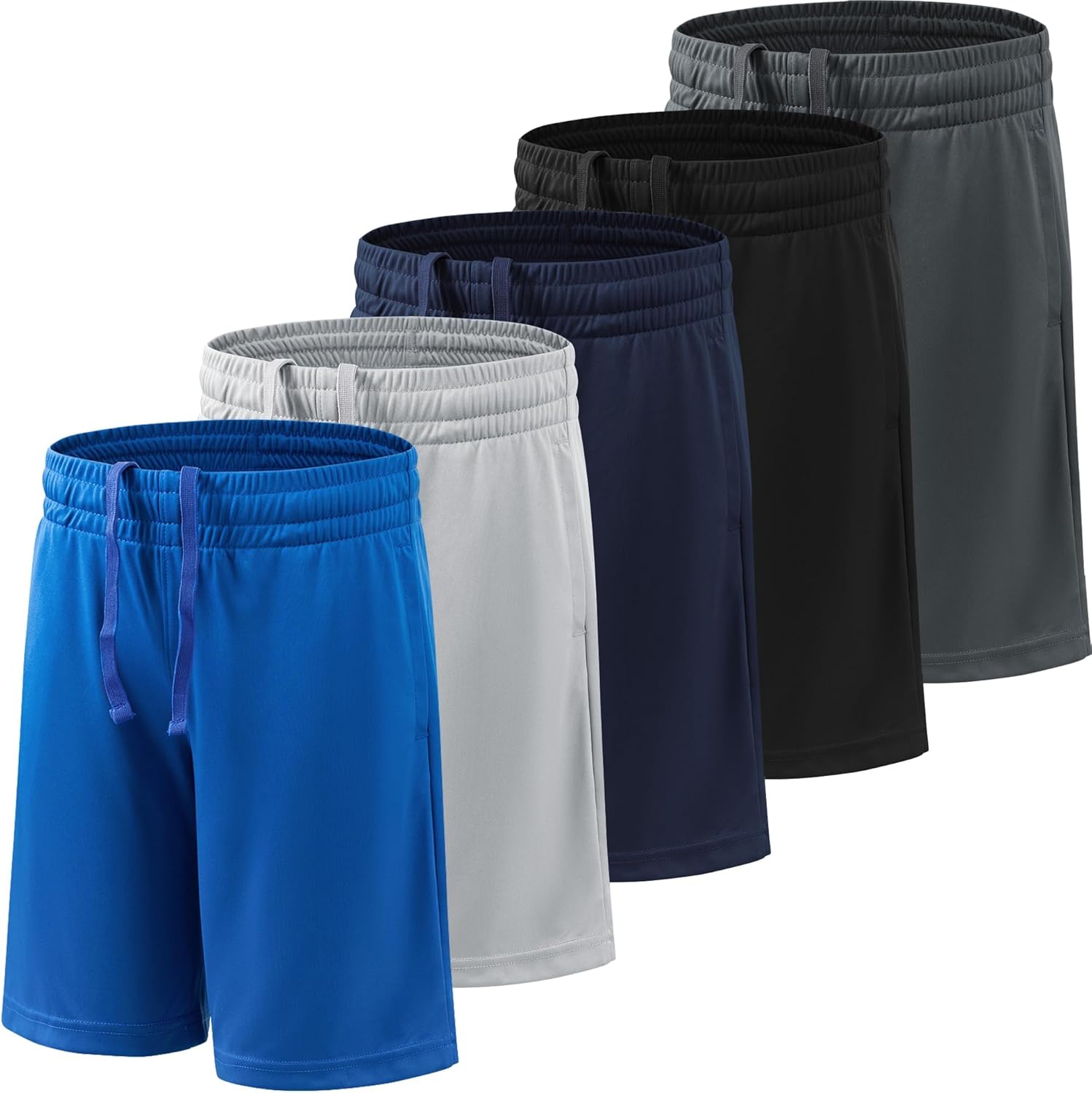 BVNSOZ Boy's Basketball Shorts Youth Boy's Active Athletic Performance Shorts wi...