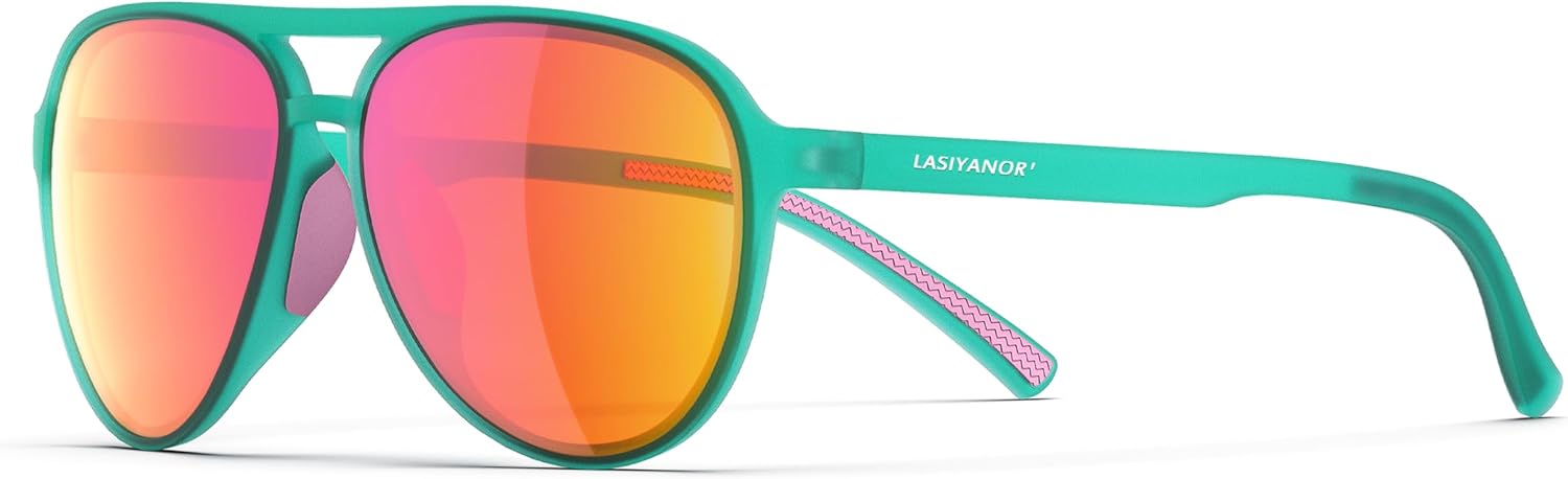 Lasiyanor Lightweight TAC Polarized Tinted Classic Vintage Retro 70s Sunglasses,...