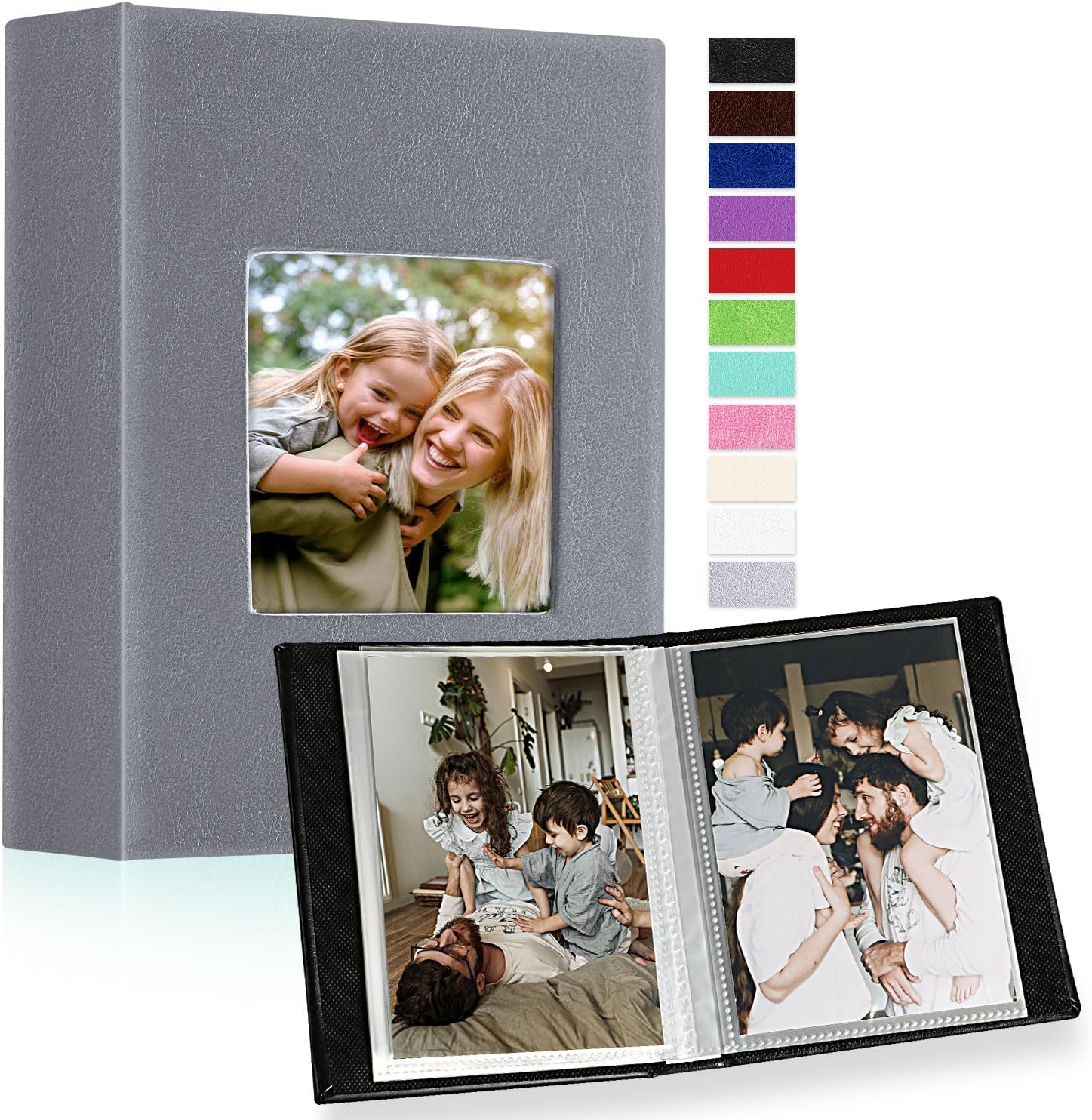 Benjia Small Photo Album 6x4 2 Packs, Each Pack Holds 50 Pockets, Slip In Mini L...