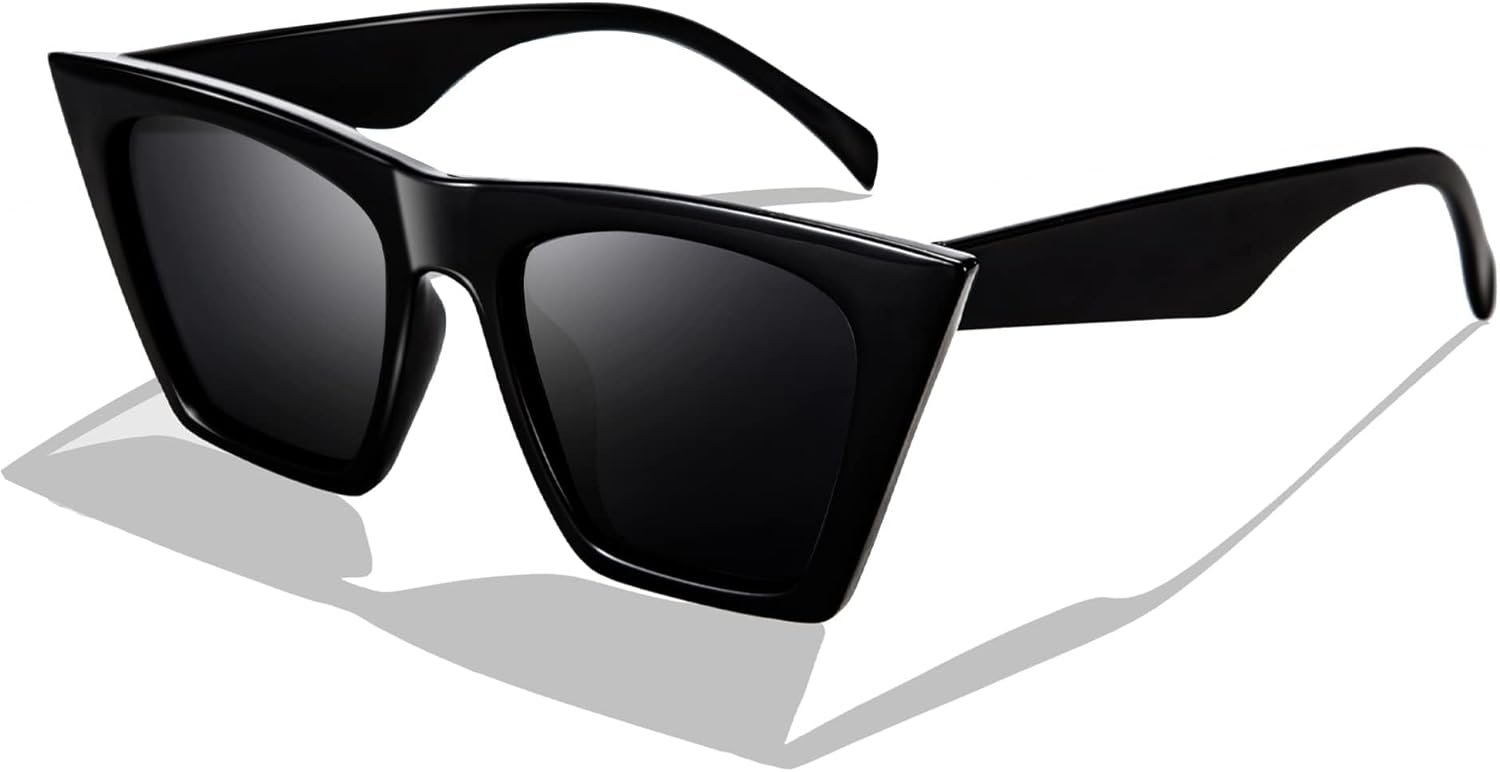 FEISEDY Vintage Square Cat Eye Sunglasses Women Tr...
