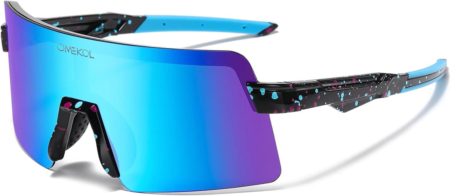 OMEKOL Two Sizes For Adults and Youth Polarized Sunglasses Men Women Outdoor Spo...
