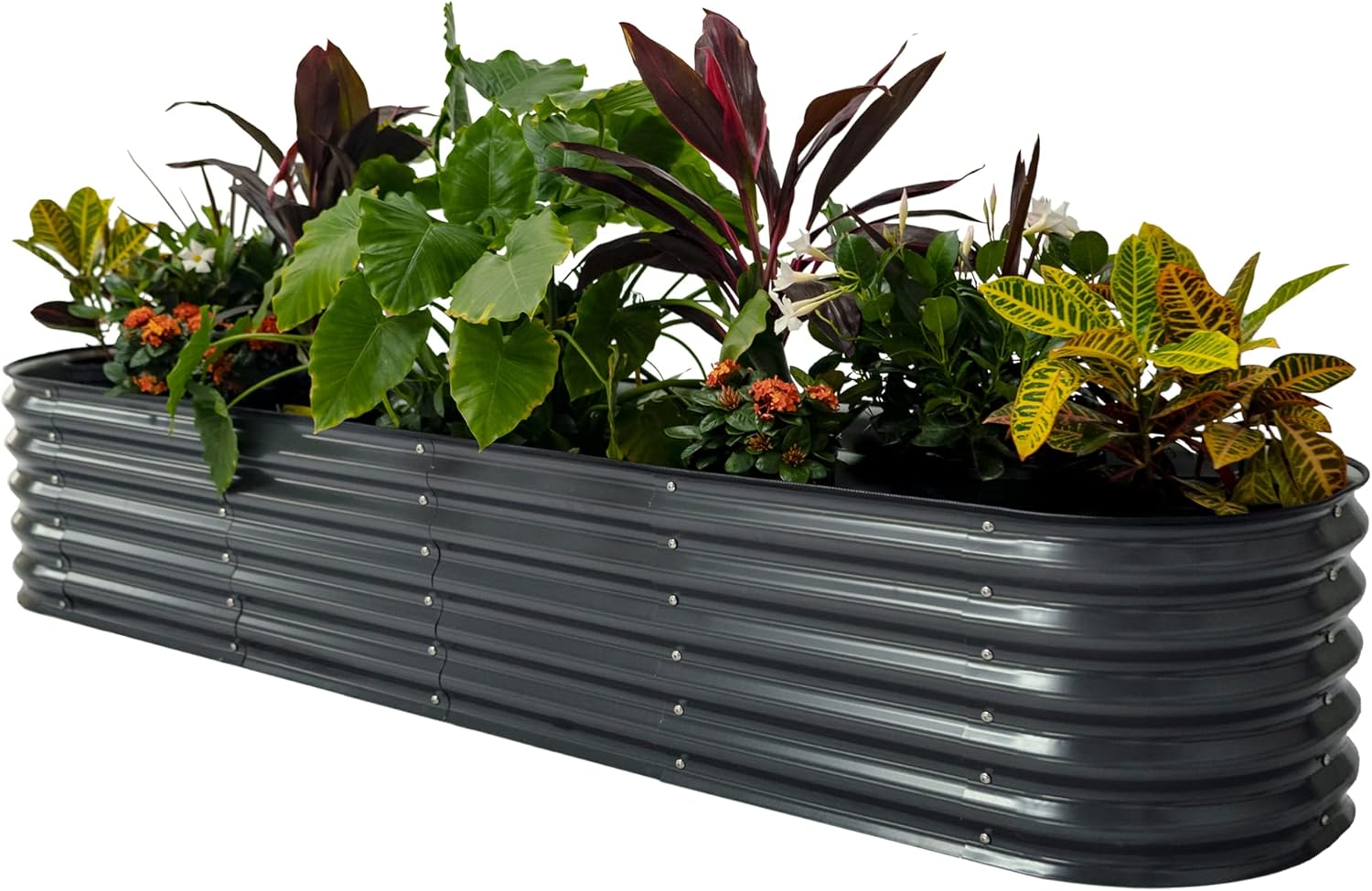 Vego garden Raised Garden Bed Kits, 17" Tall 9 in 1 8ft X 2ft Metal Raised Plant...