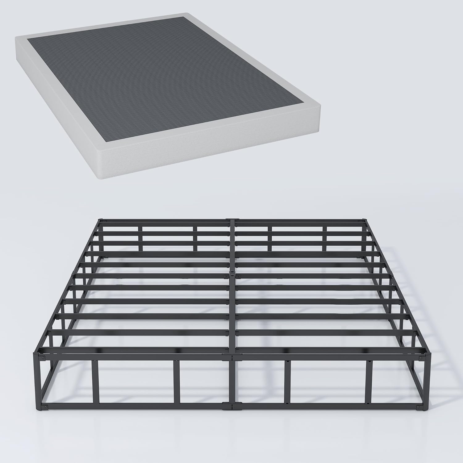 Queen Box Spring 9 Inch, Heavy Duty Mattress BoxSpring Foundation, Sturdy Queen...